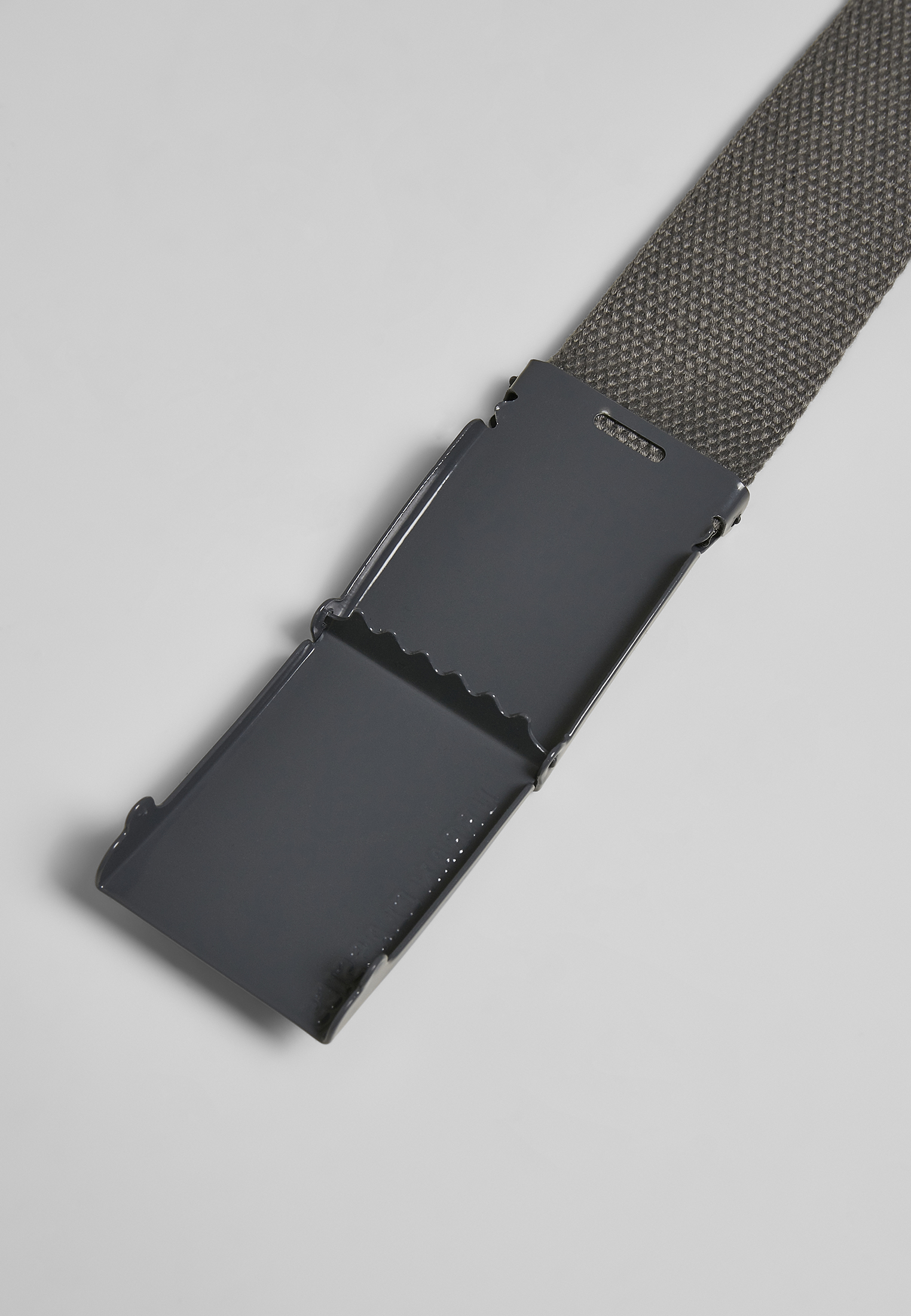 G?rtel Coloured Buckle Canvas Belt in Farbe grey