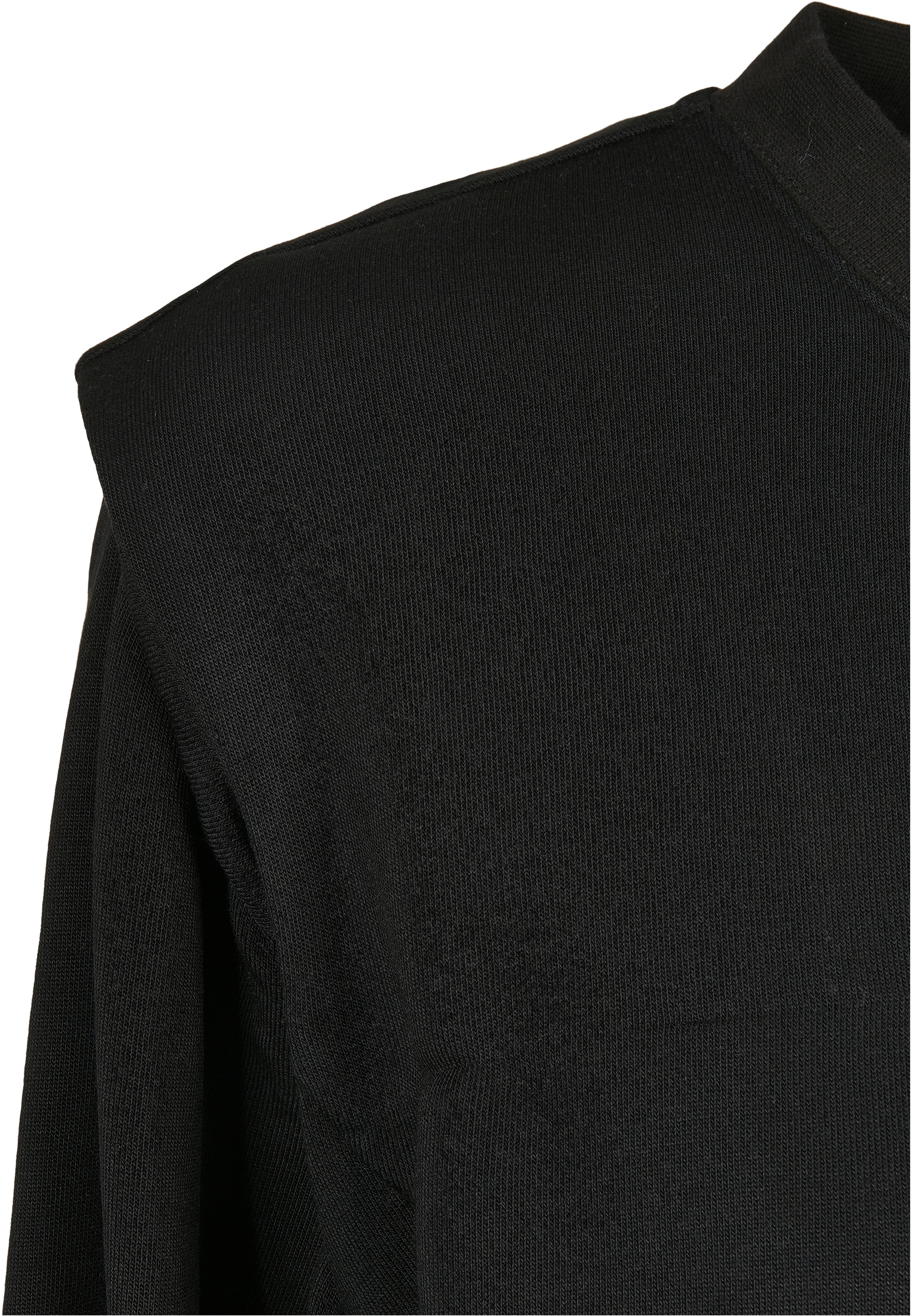 Crewnecks & Longsleeves Ladies Padded Shoulder Modal Terry Crewneck in Farbe black