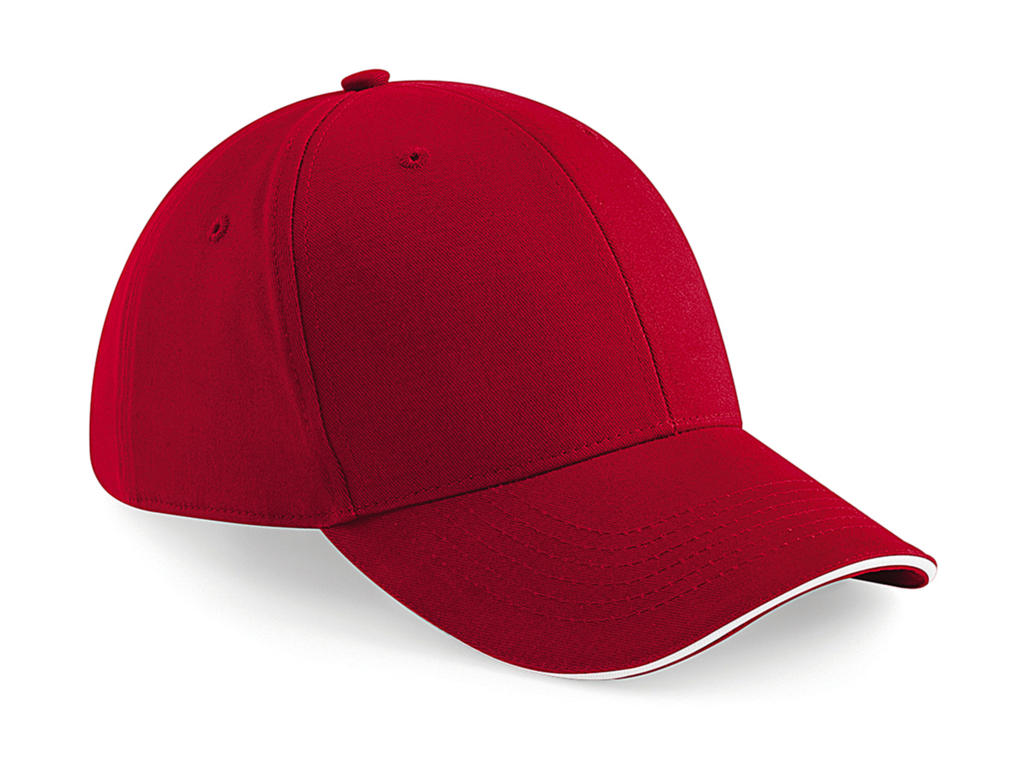  Athleisure 6 Panel Cap in Farbe Classic Red/White