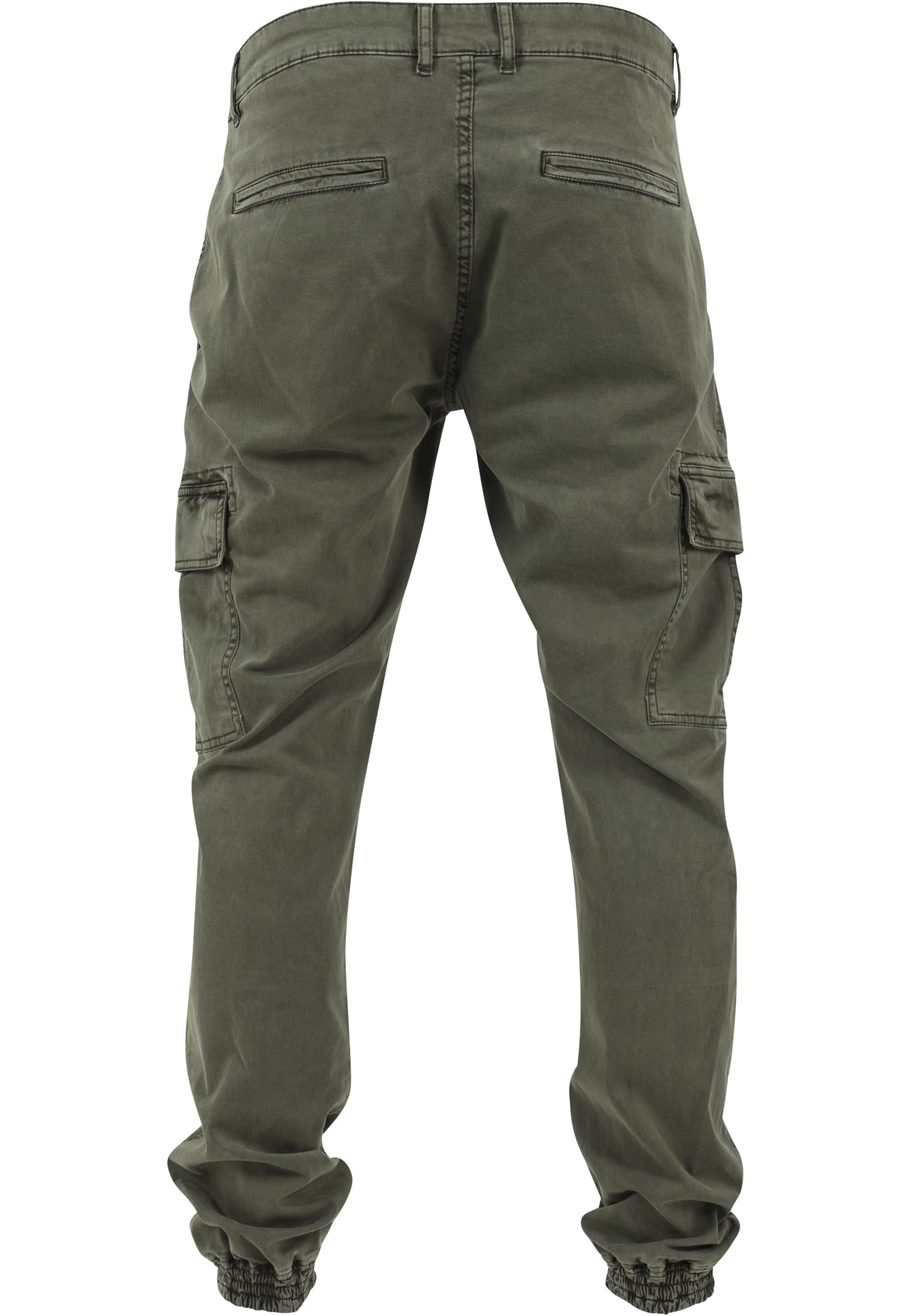 Sweatpants Washed Cargo Twill Jogging Pants in Farbe olive