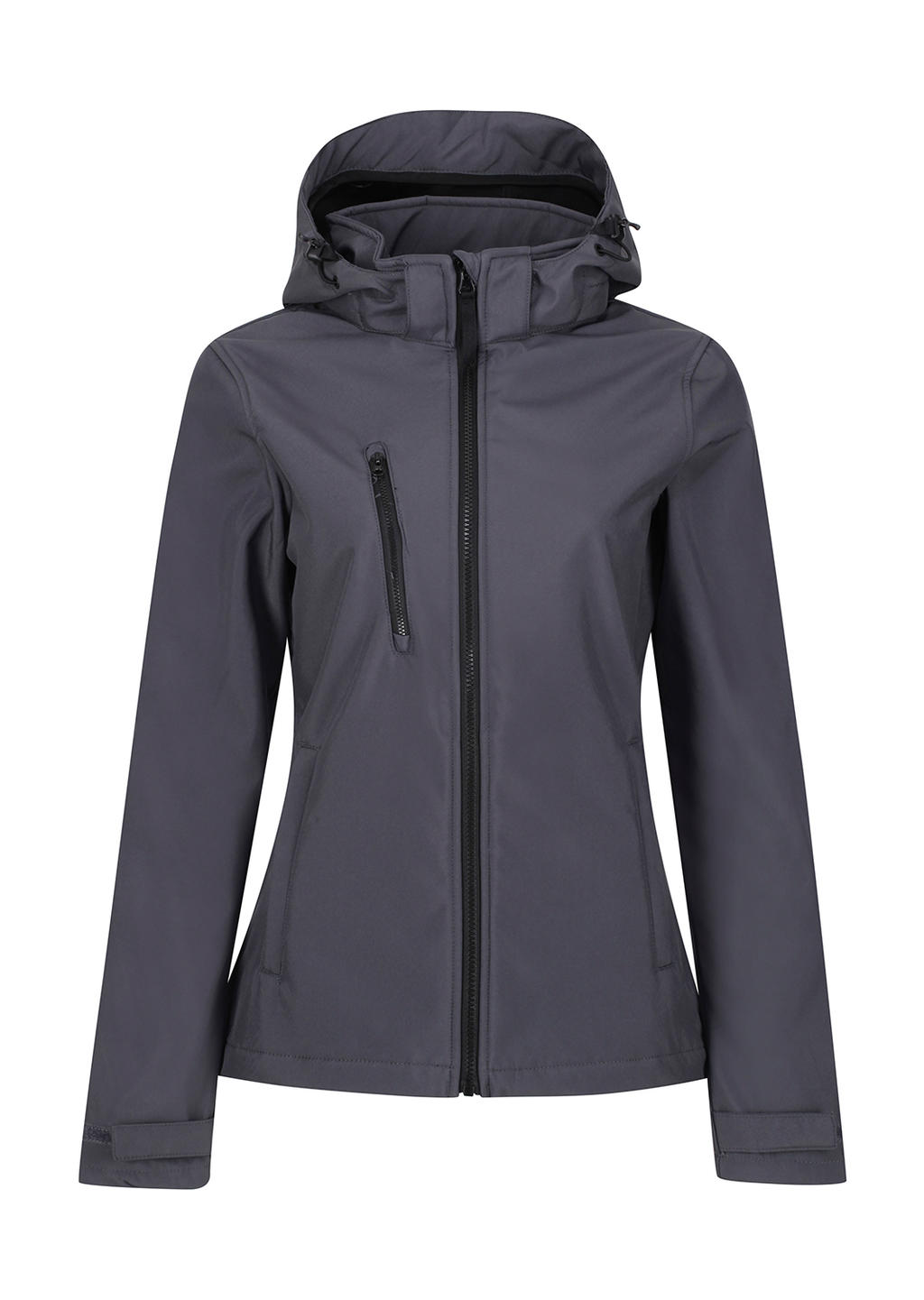  Womens Venturer 3-Layer Hooded Softshell Jacket in Farbe Seal Grey/Black