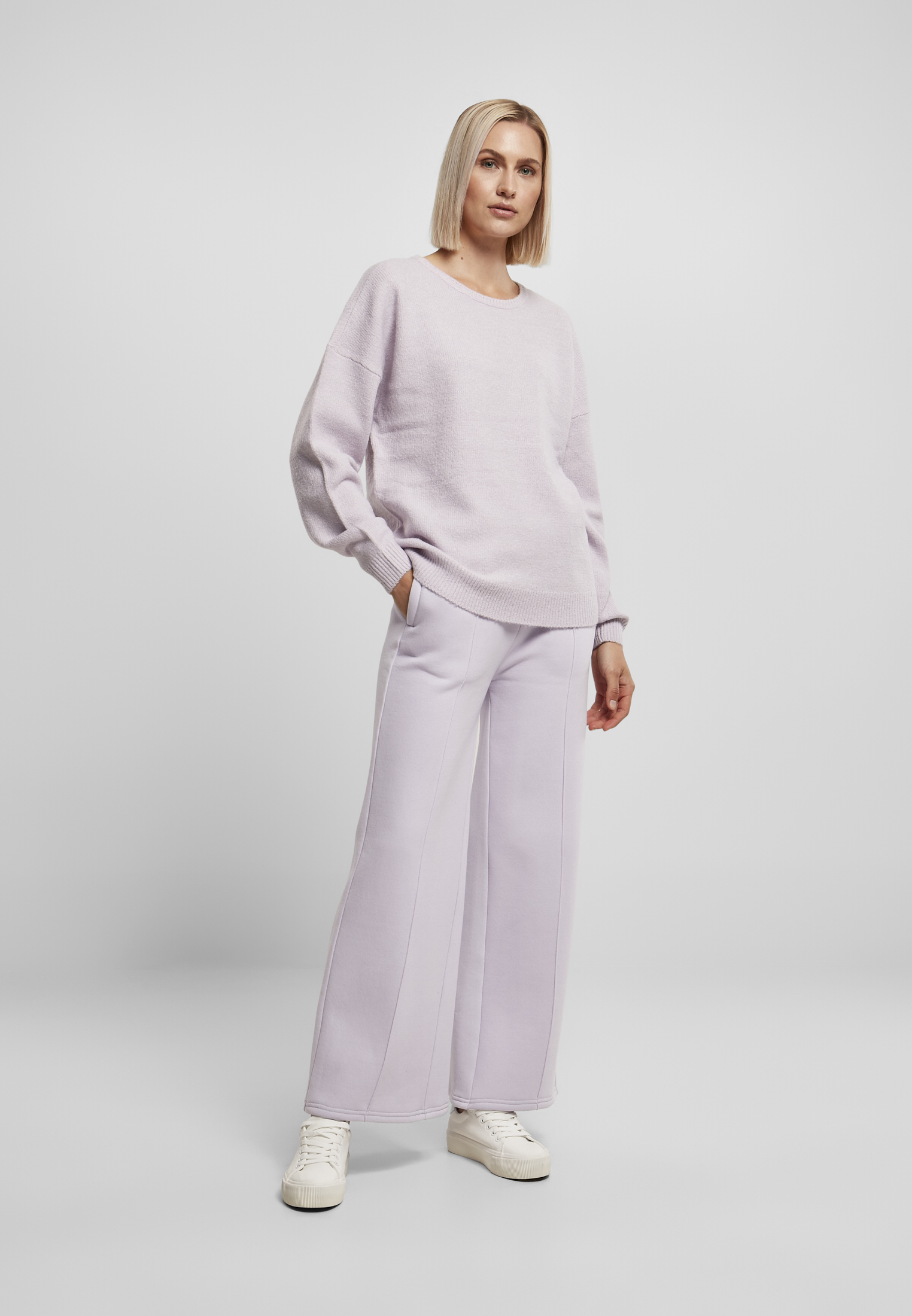 Sweater & Strickjacken Ladies Chunky Fluffy Sweater in Farbe softlilac