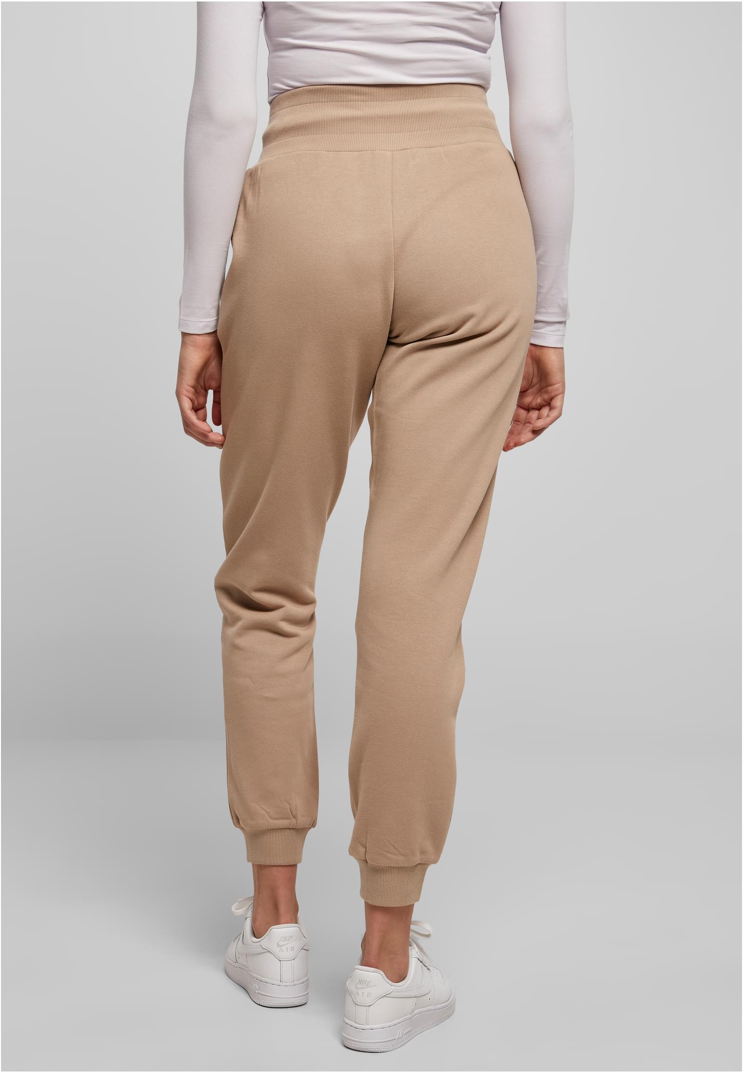 Frauen Ladies Organic High Waist Sweat Pants in Farbe softtaupe