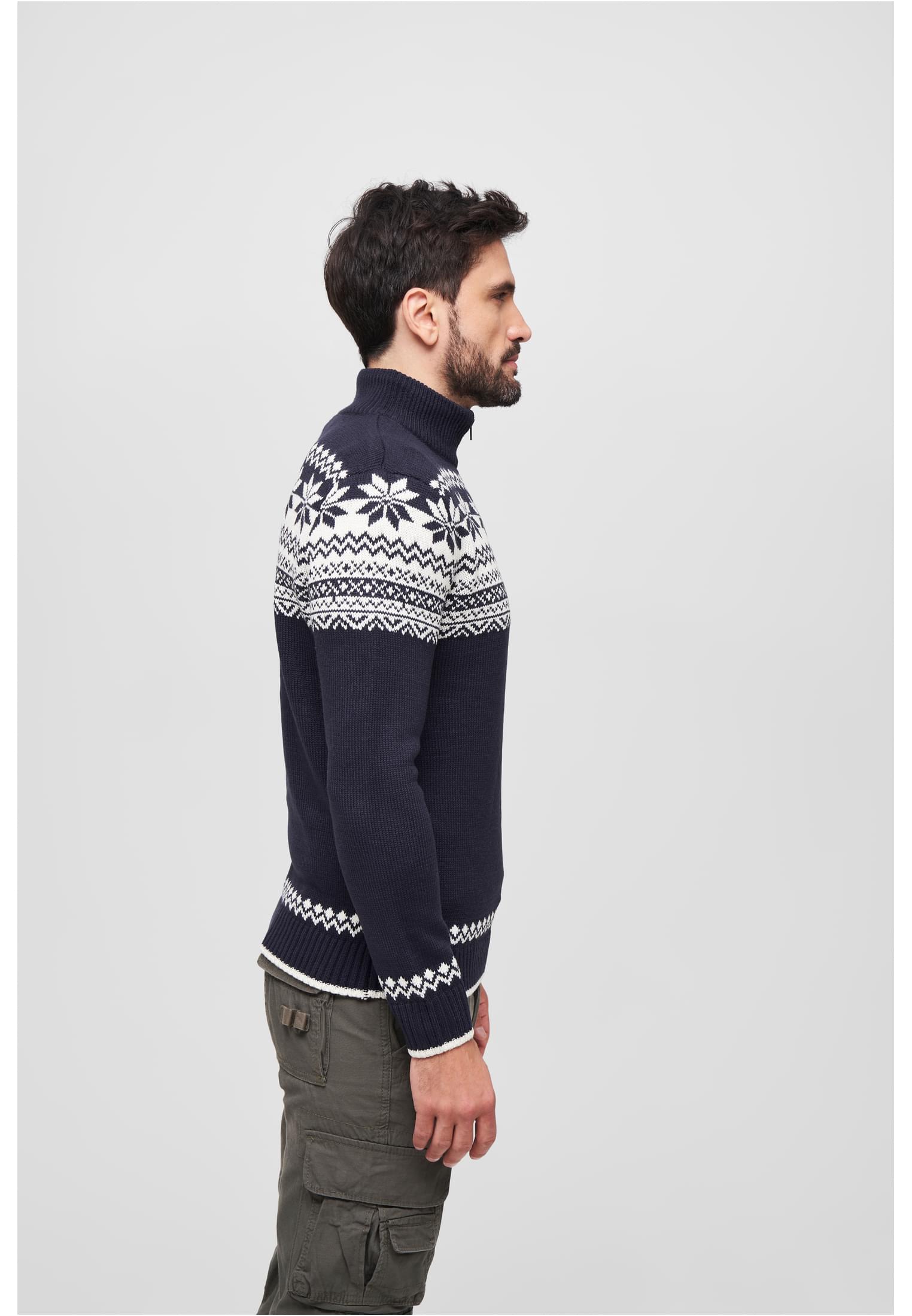 Pullover Troyer Norweger in Farbe navy