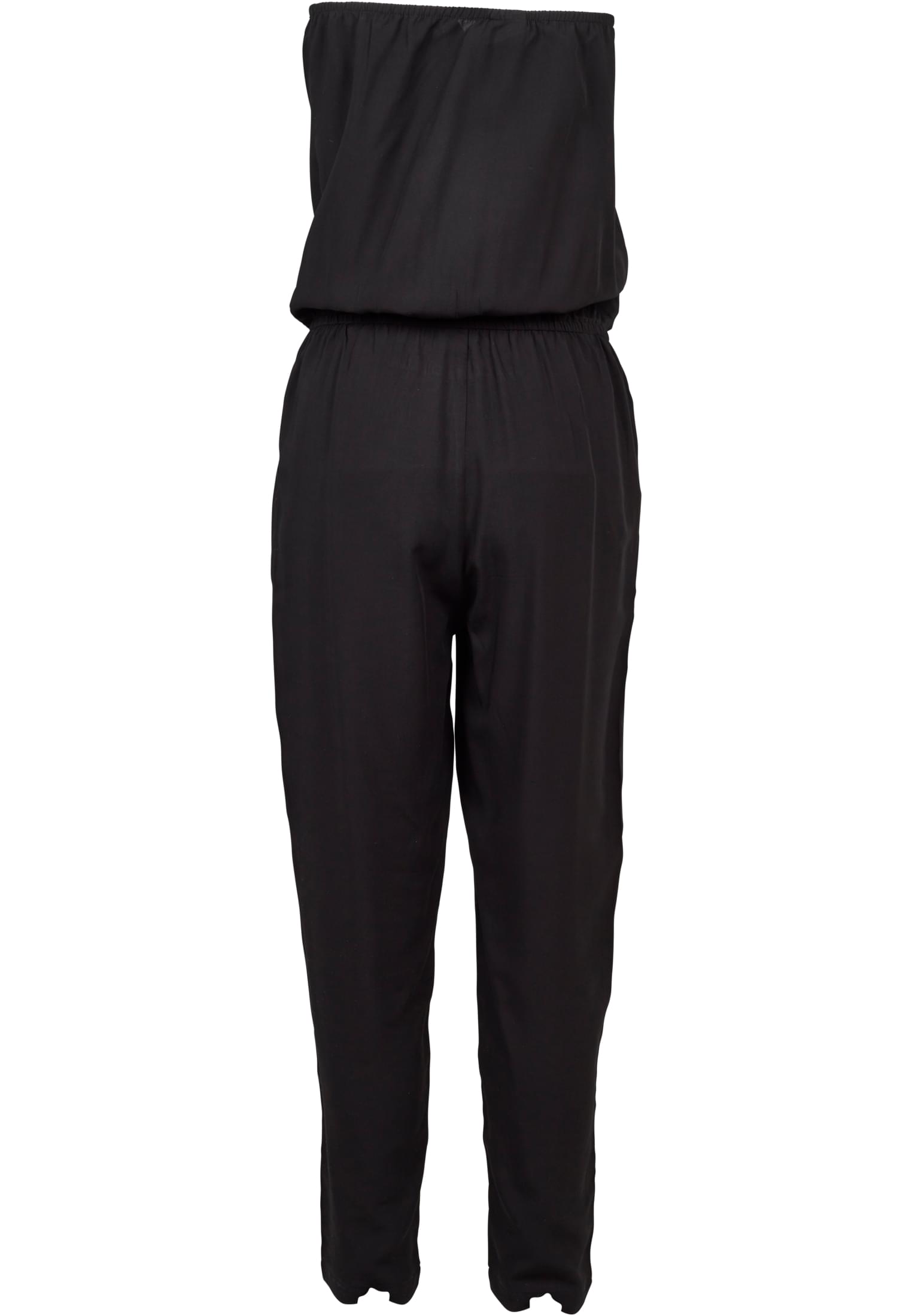 Frauen Ladies Viscose Bandeau Jumpsuit in Farbe black