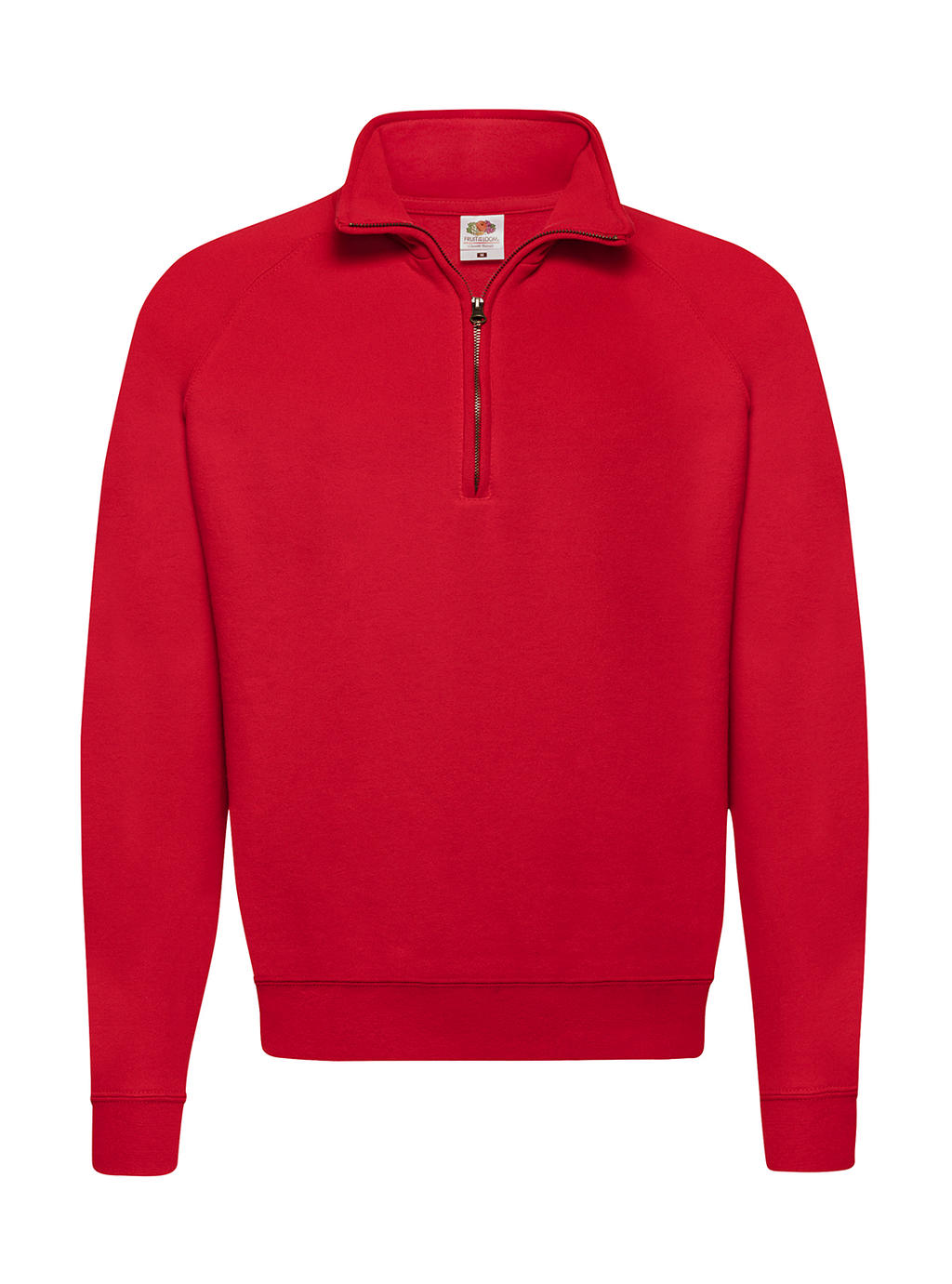  Classic Zip Neck Sweat in Farbe Red