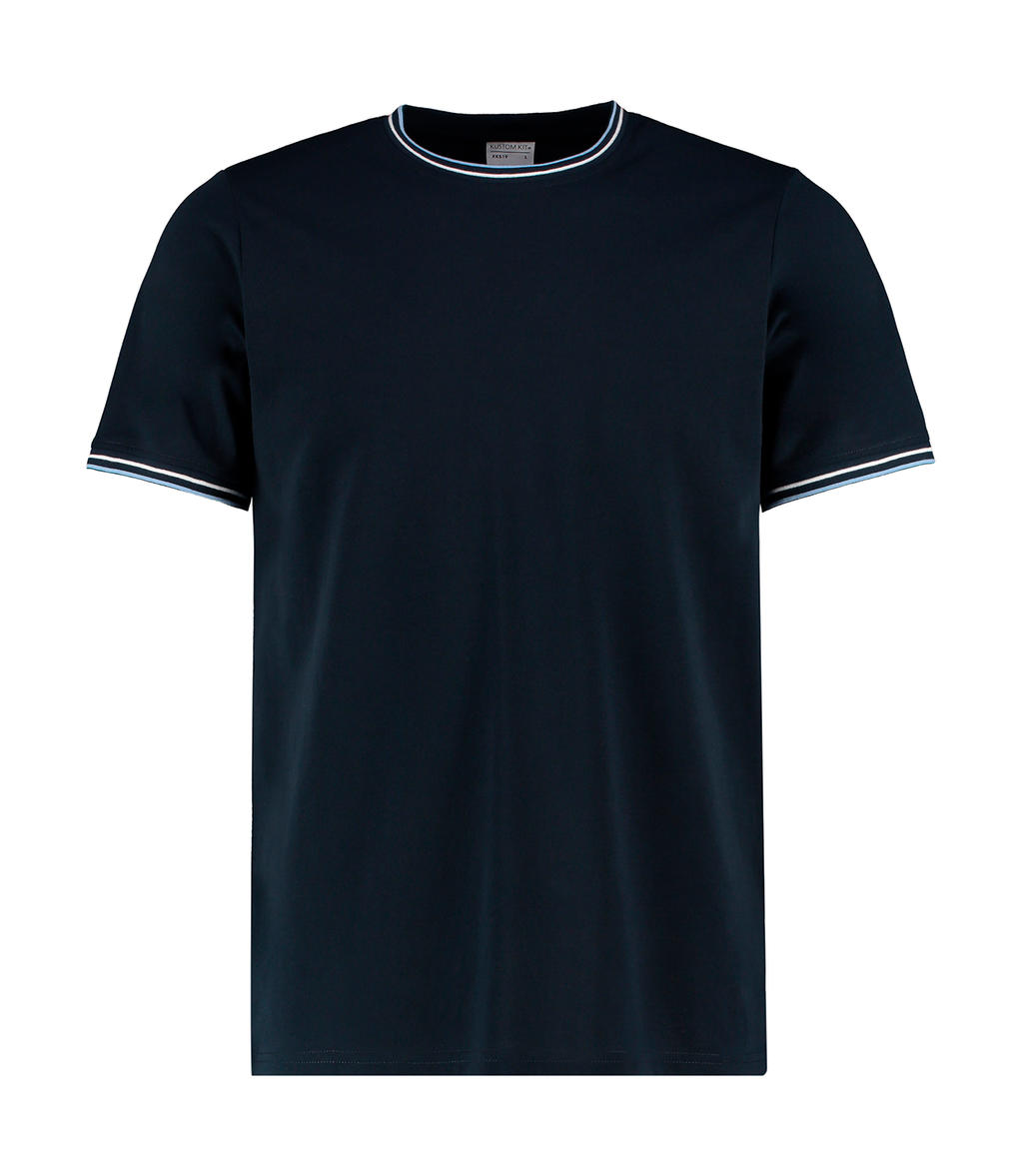  Fashion Fit Tipped Tee in Farbe Navy/White/Light Blue