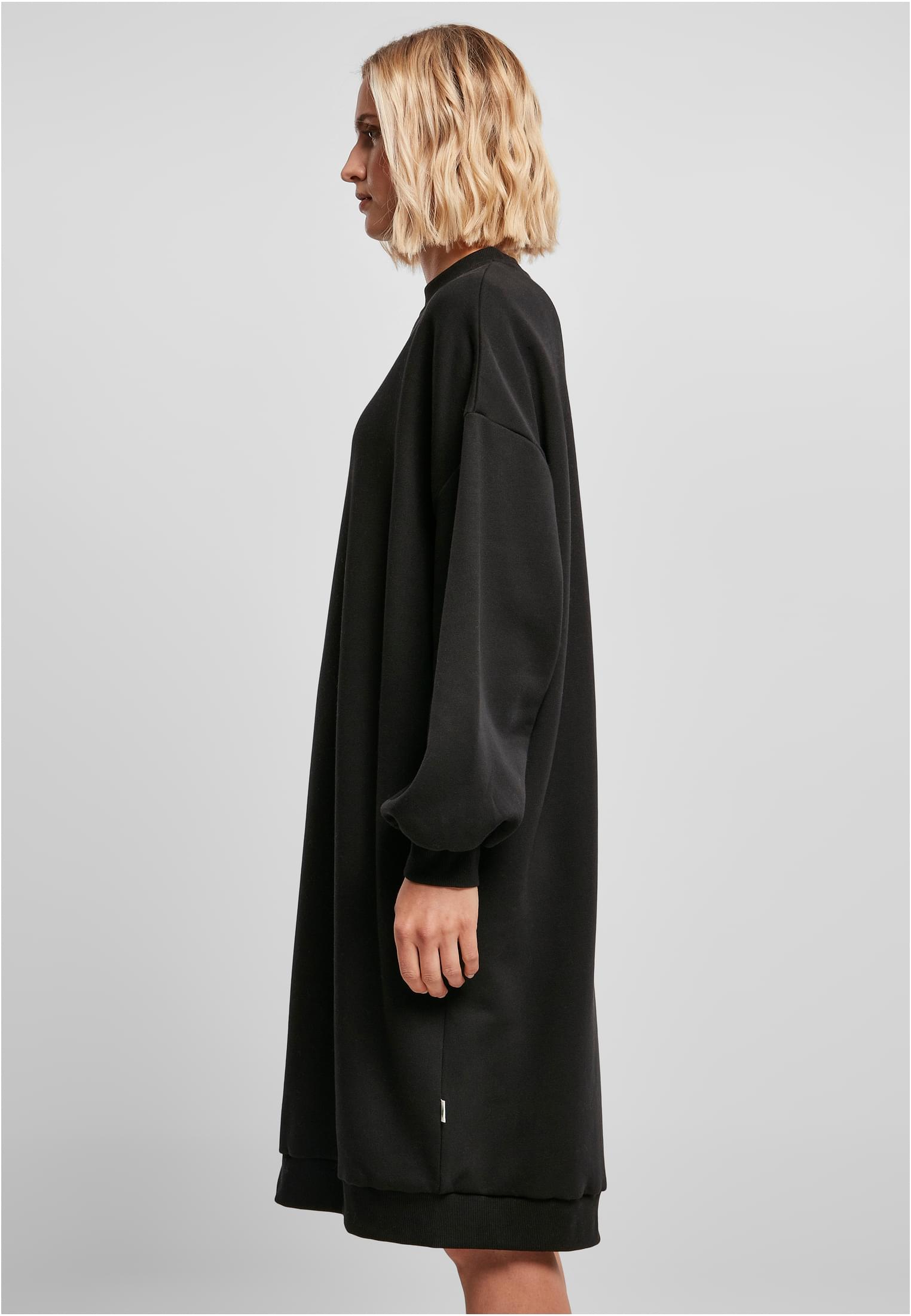 Kleider & R?cke Ladies Organic Oversized Midi Crewneck Dress in Farbe black
