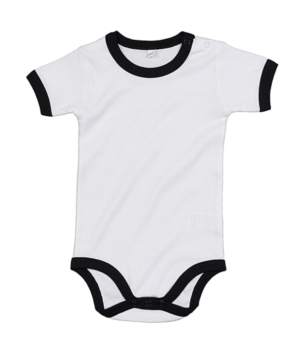  Baby Ringer Bodysuit in Farbe White/Black