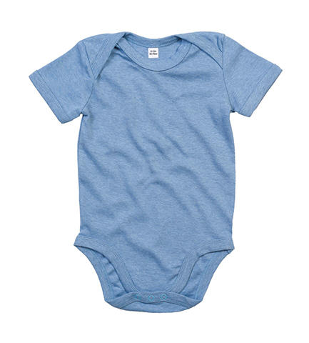 Baby Bodysuit in Farbe Heather Blue Organic