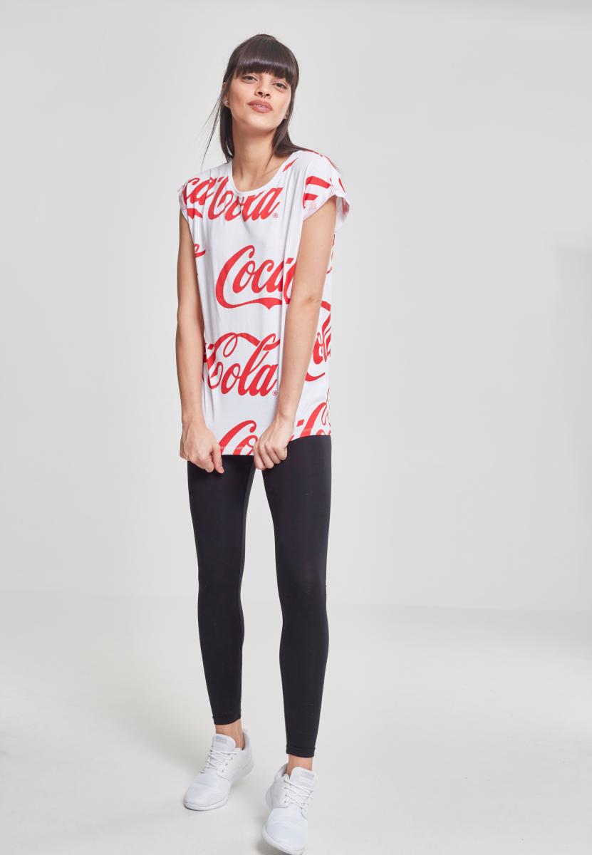 T-Shirts Ladies Coca Cola AOP Tee in Farbe white