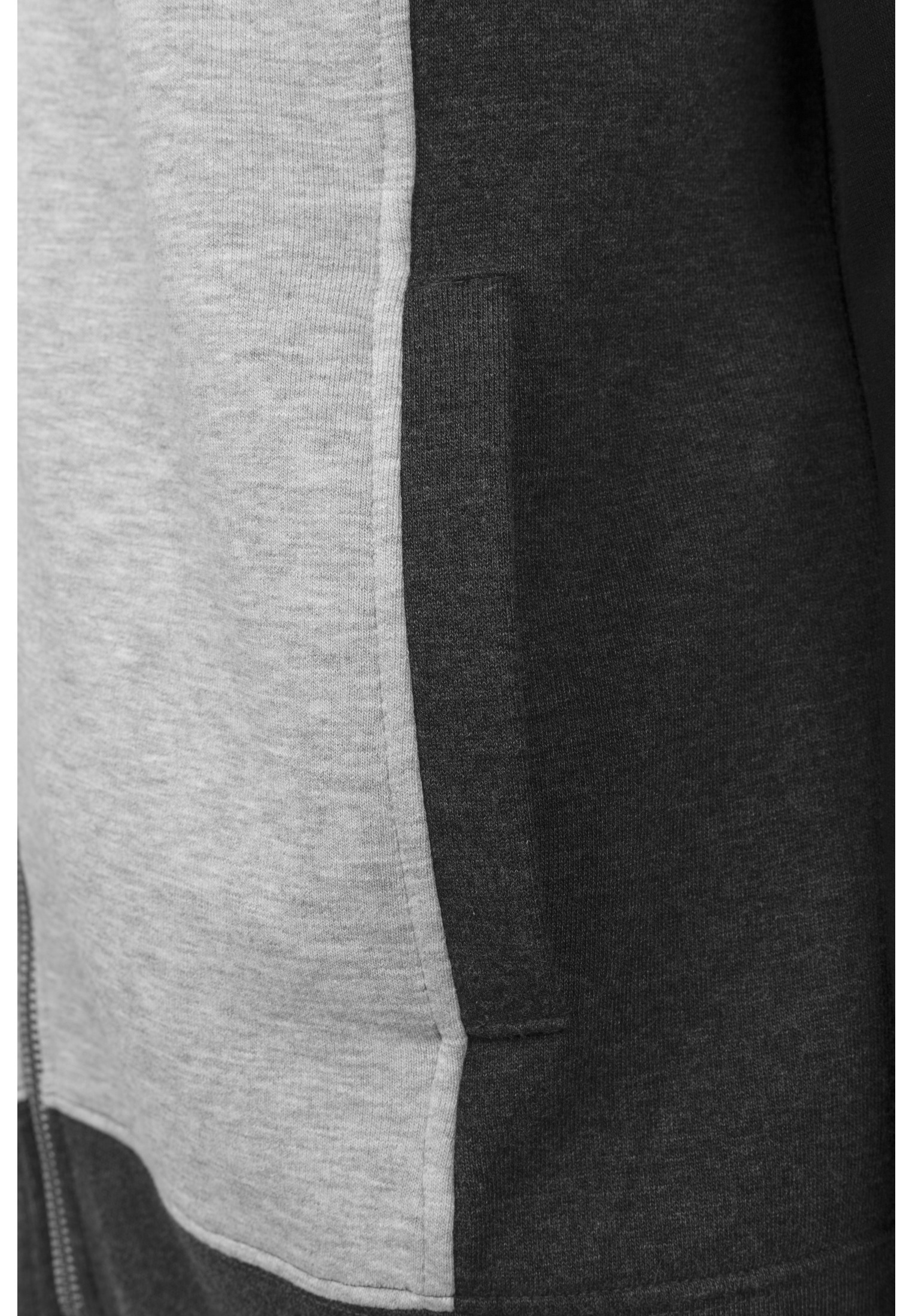 Zip Hoodies 3- Tone Sweat Zip Hoody in Farbe grey/charcoal/black
