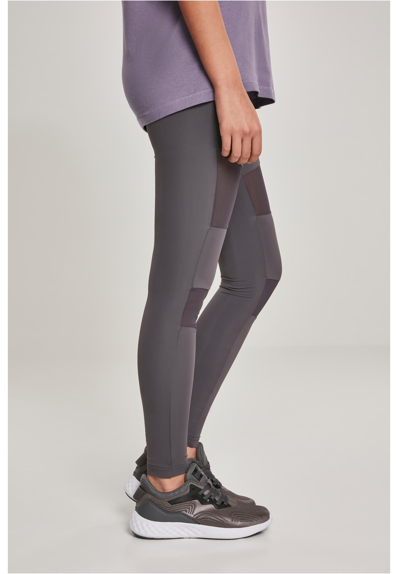 Damen Ladies Tech Mesh Leggings in Farbe dark grey