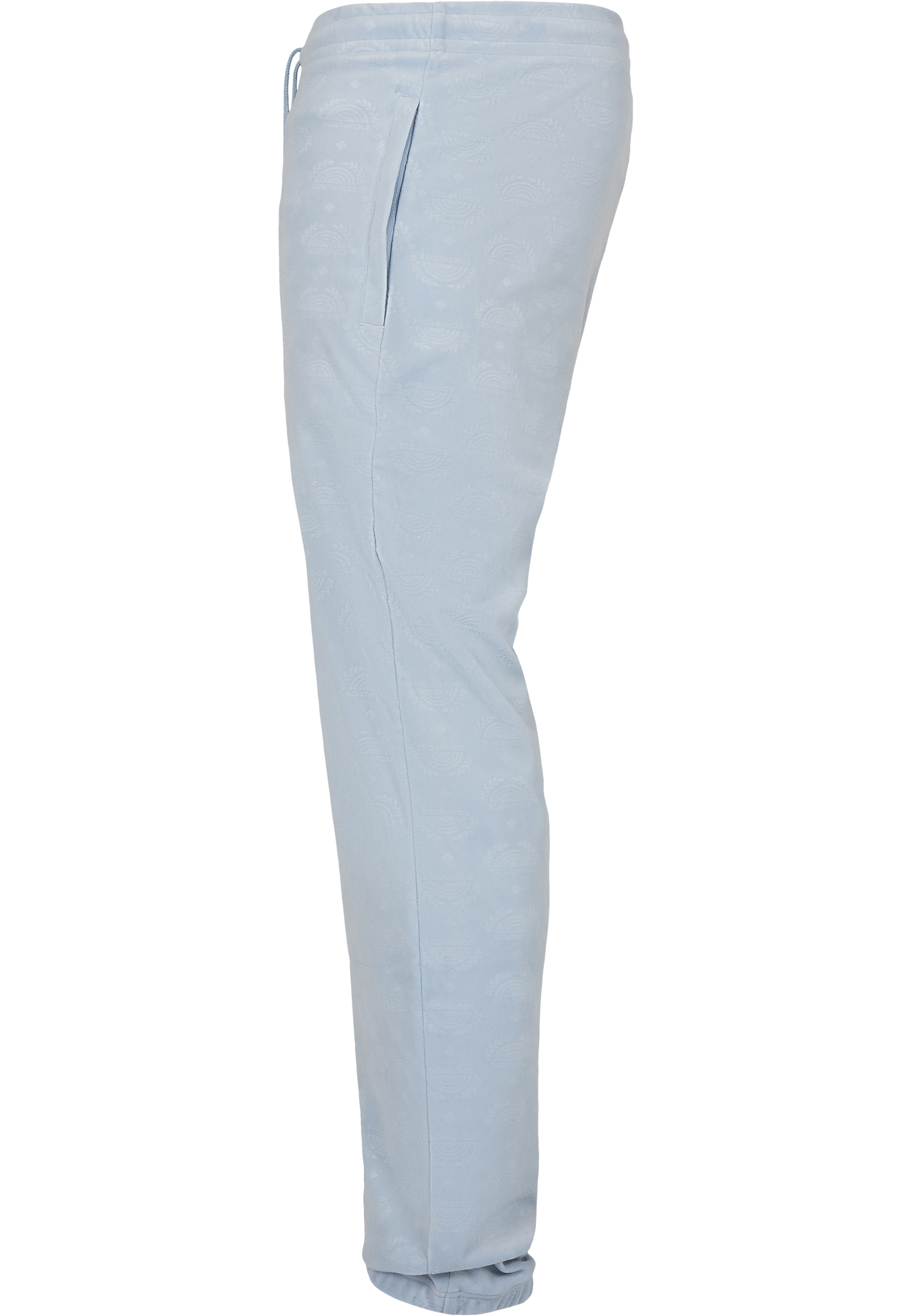 Saisonware Southpole AOP Velour Pants in Farbe babyblue