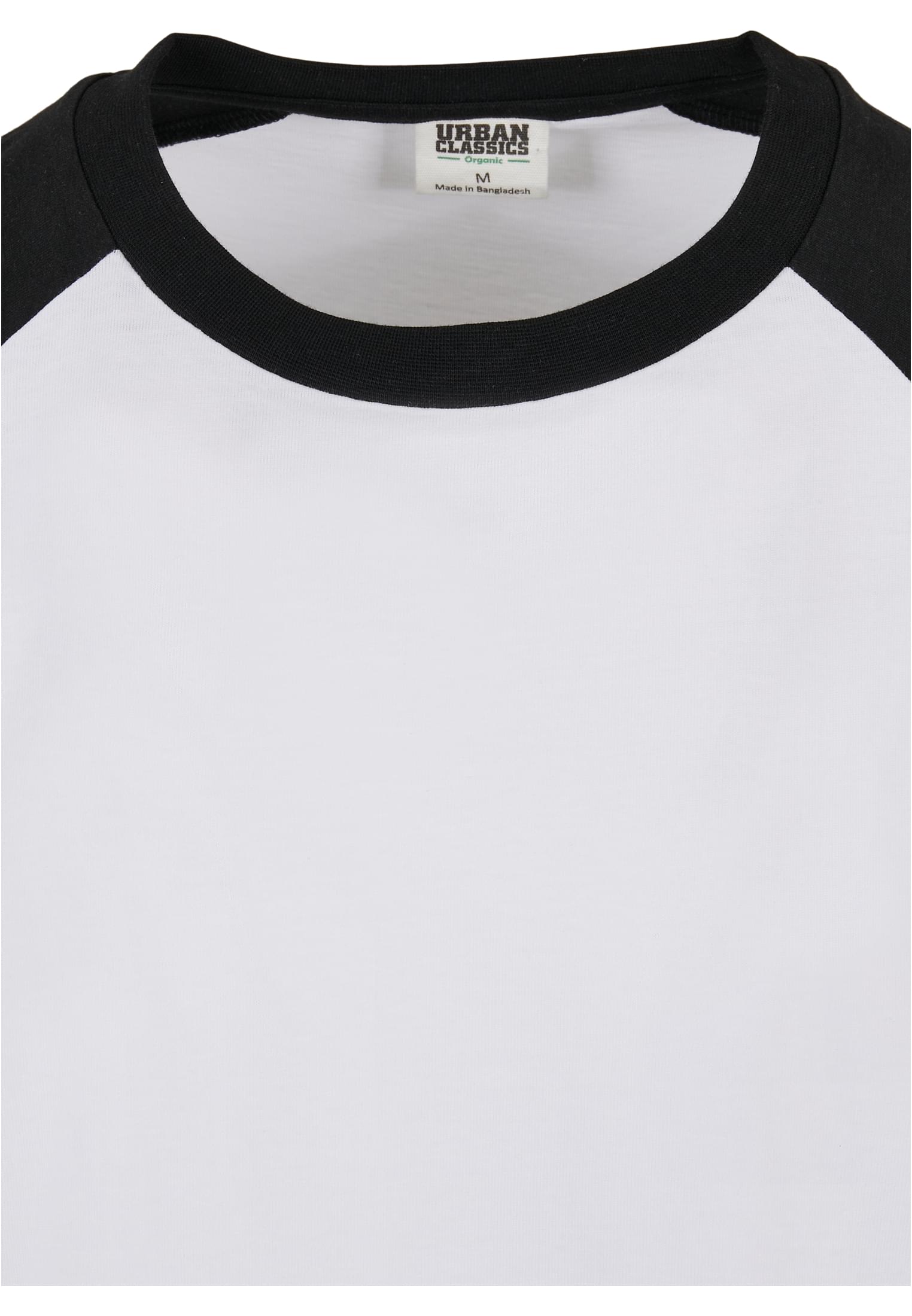 T-Shirts Organic Oversized Raglan Tee in Farbe white/black