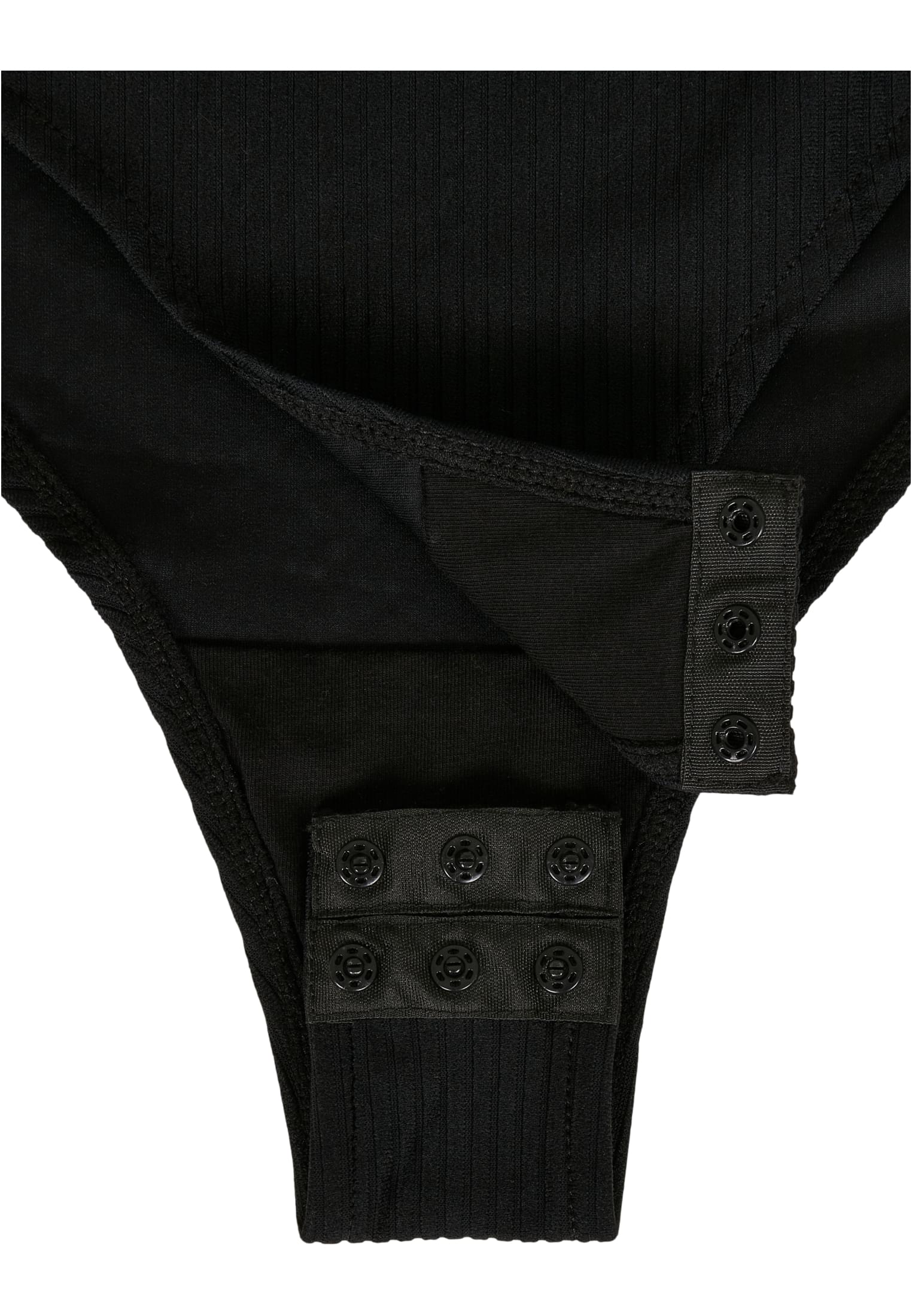 Body Ladies Rib Puffer Sleeve Body LS in Farbe black