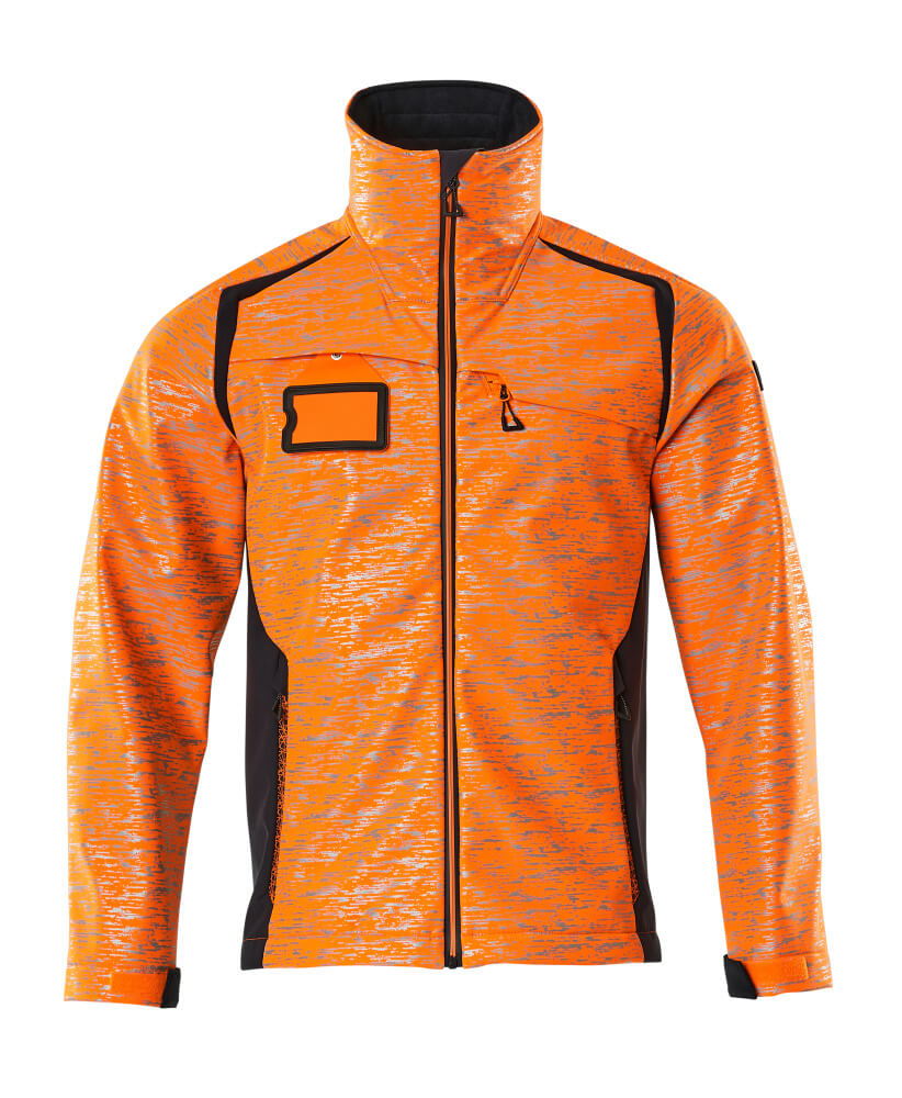 Soft Shell Jacke ACCELERATE SAFE Soft Shell Jacke in Farbe Hi-vis Orange/Schwarzblau