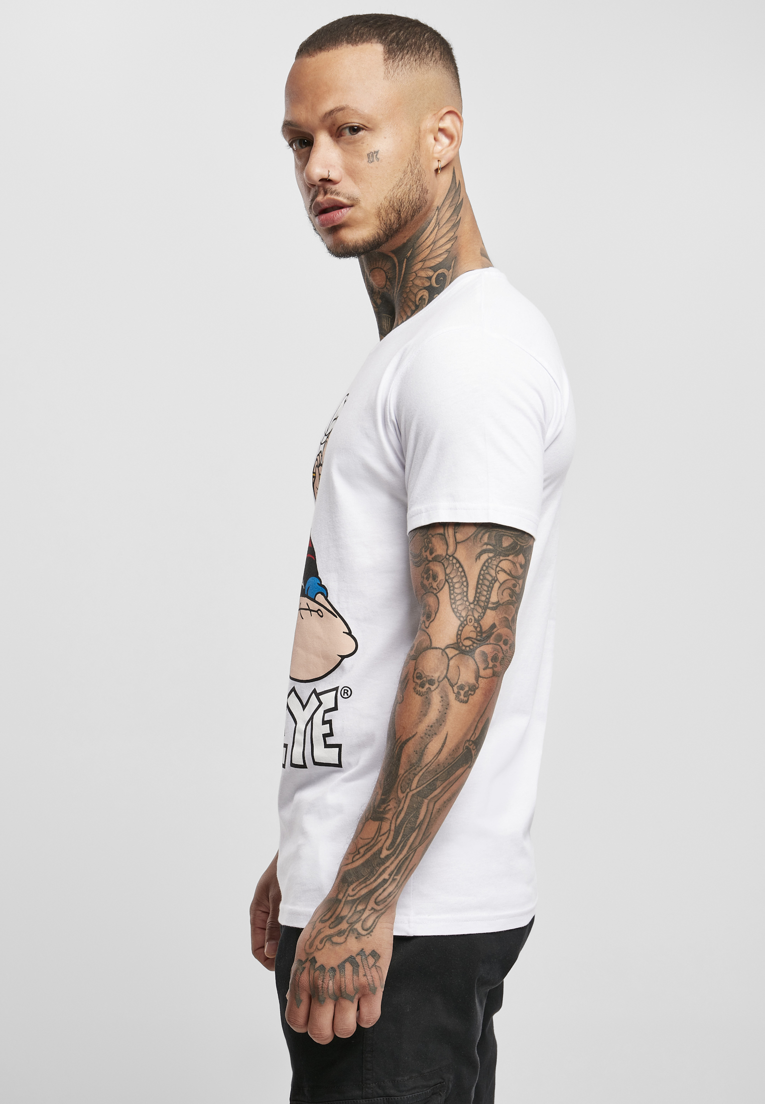 T-Shirts Popeye Logo And Pose Tee in Farbe white