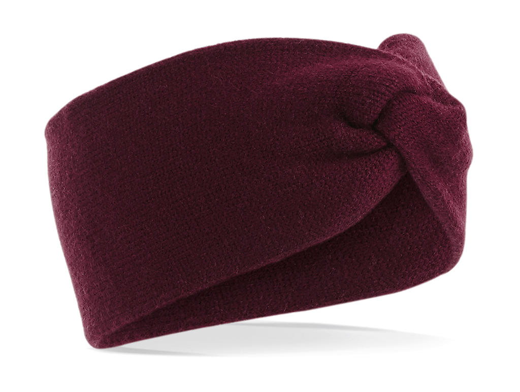  Twist Knit Headband in Farbe Burgundy