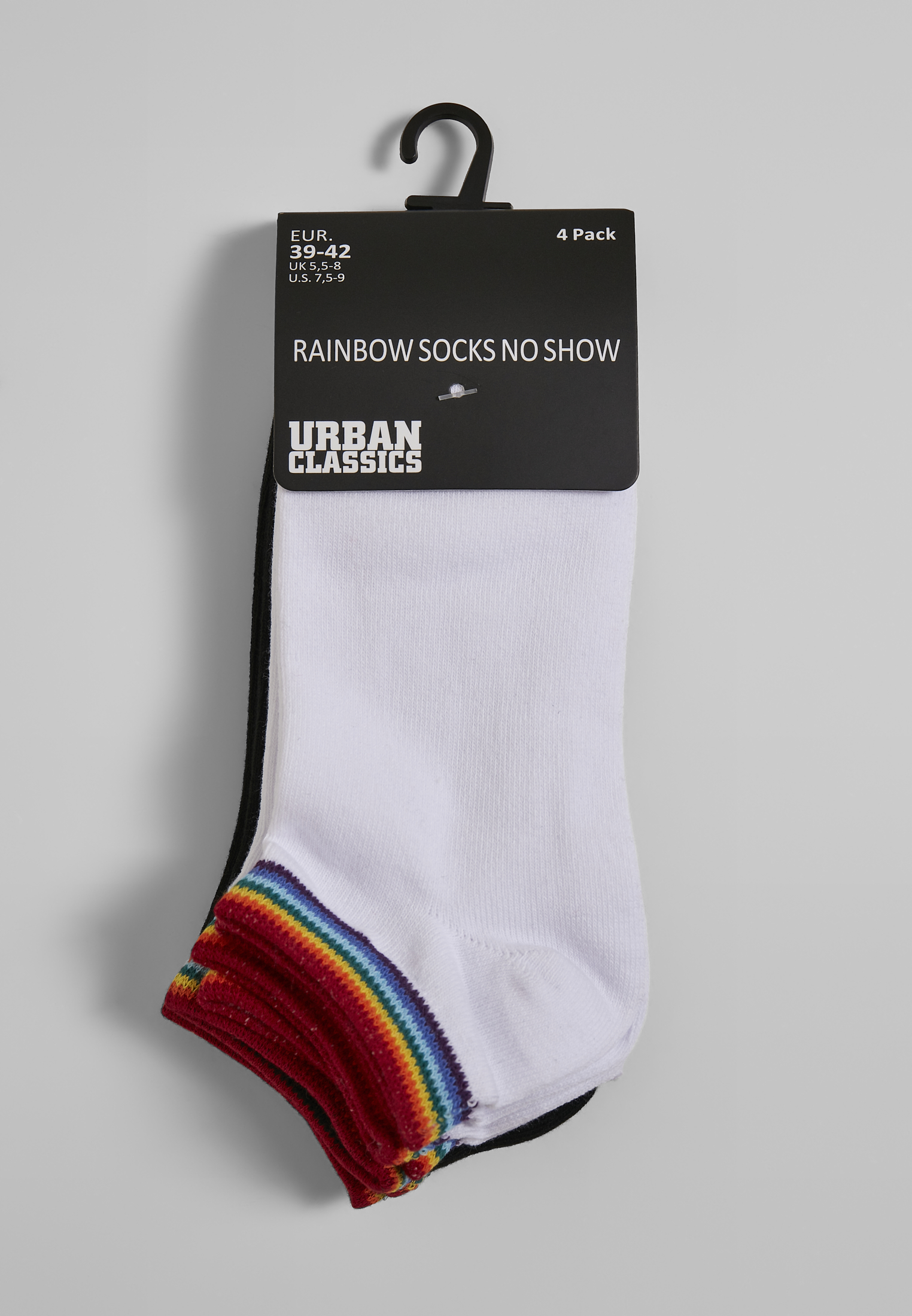 Socken Rainbow Socks No Show 4-Pack in Farbe black/white