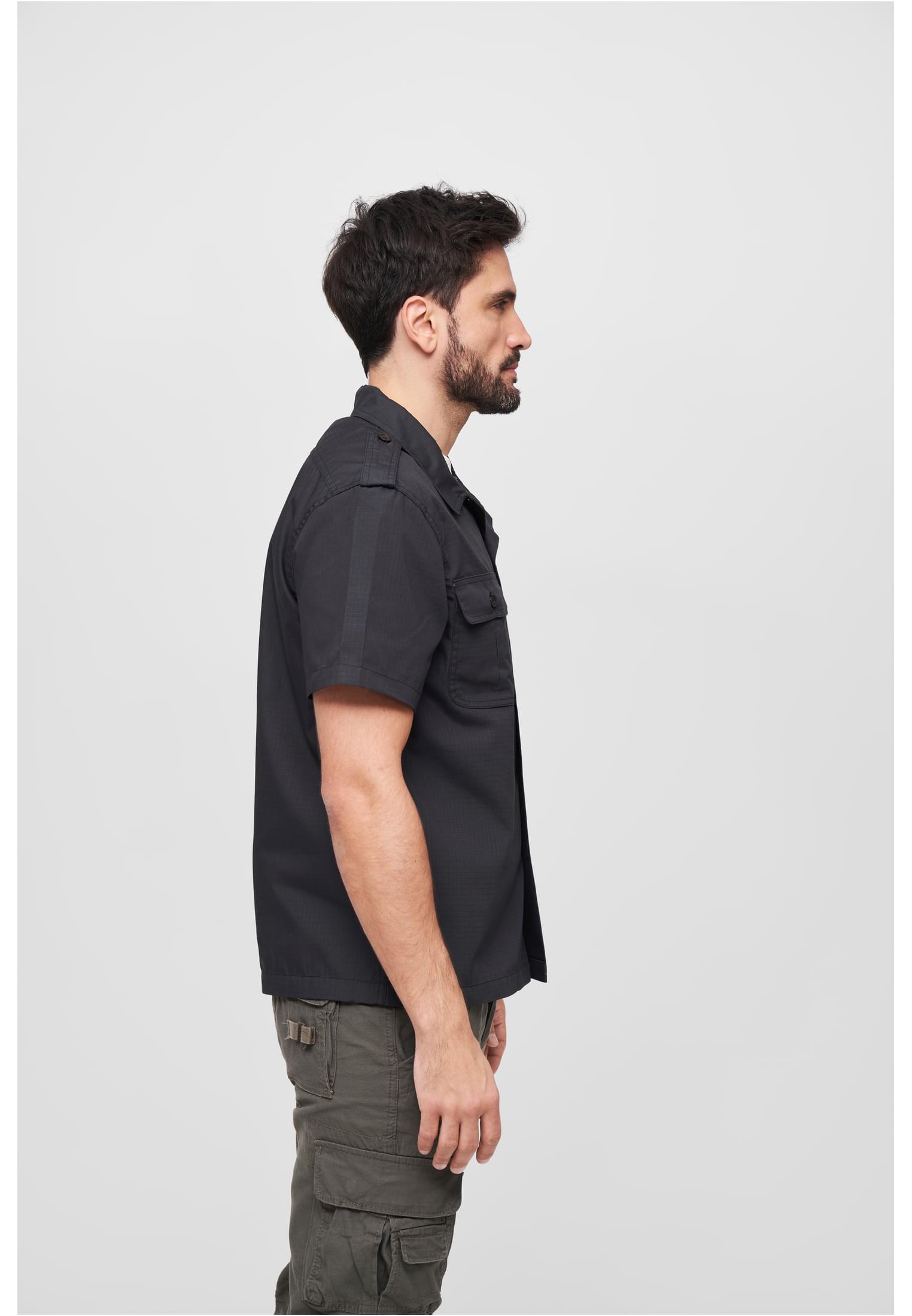 Hemden US Shirt Ripstop shortsleeve in Farbe black