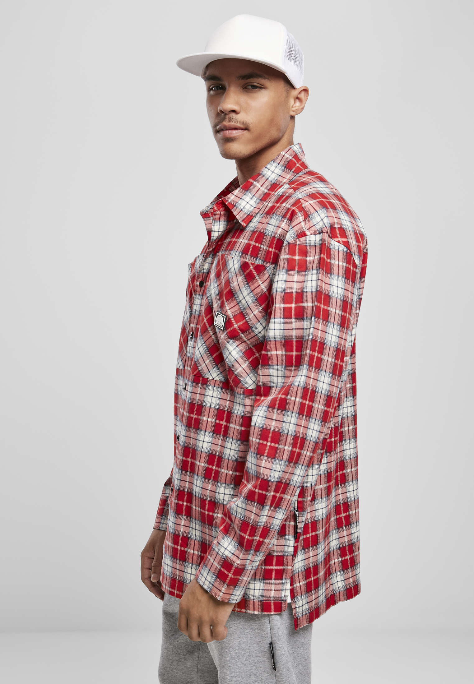 Nos Kollektion Southpole Checked Woven Shirt in Farbe SP red