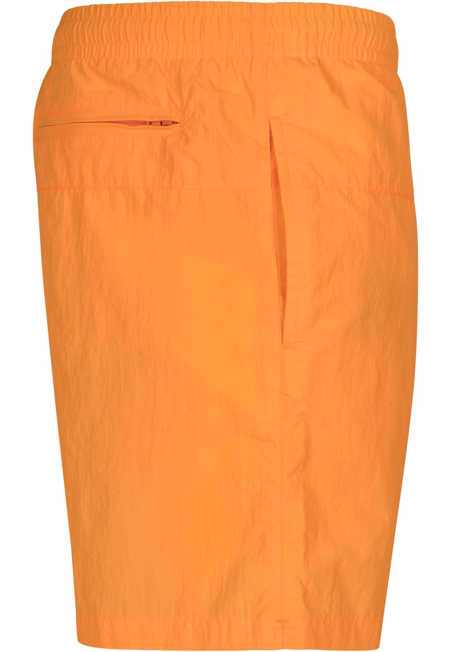 Plus Size Block Swim Shorts in Farbe neonorange