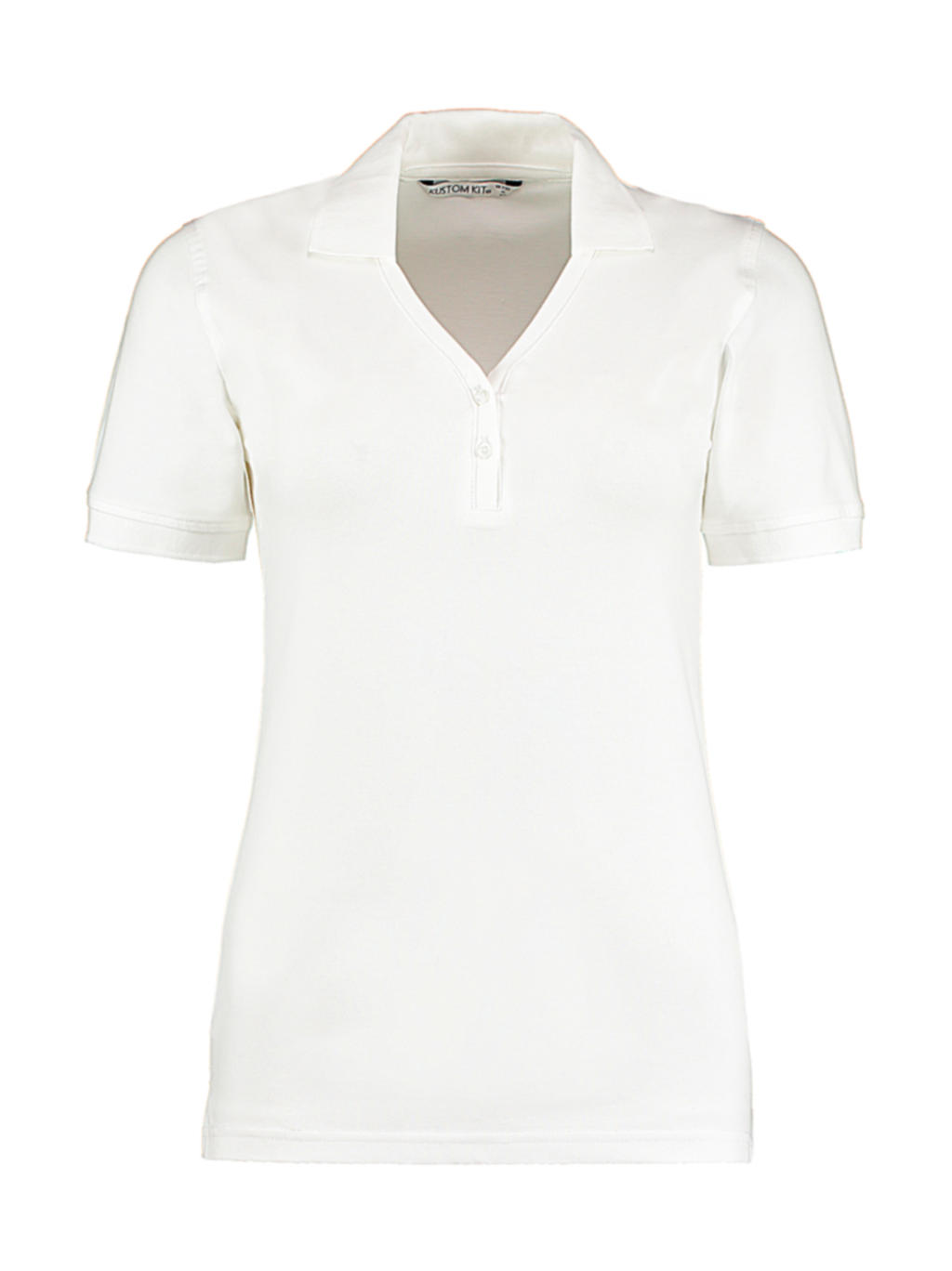 Womens Regular Fit Comfortec? V Neck Polo in Farbe White
