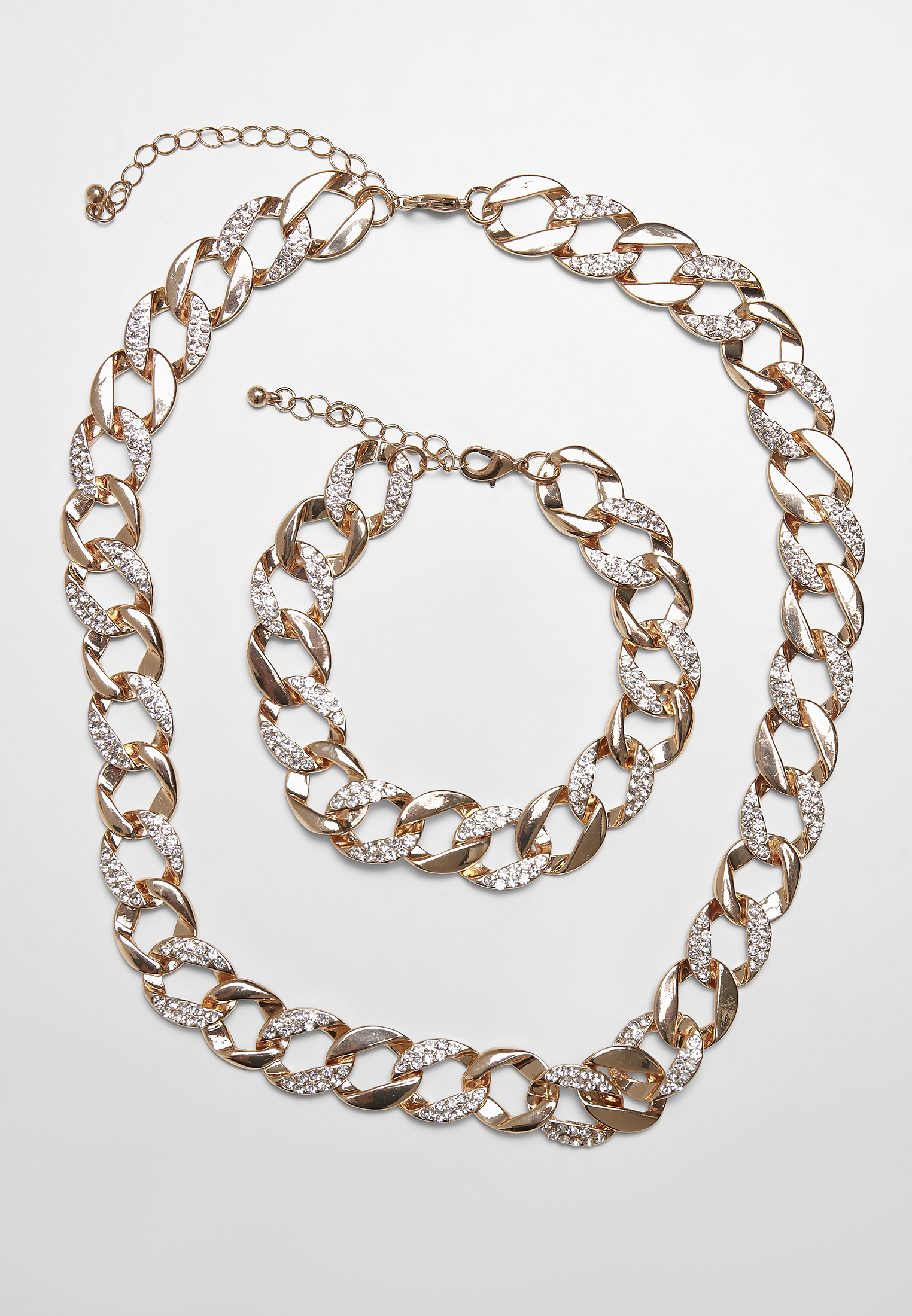 Schmuck Basic Diamond Necklace And Bracelet Set in Farbe gold
