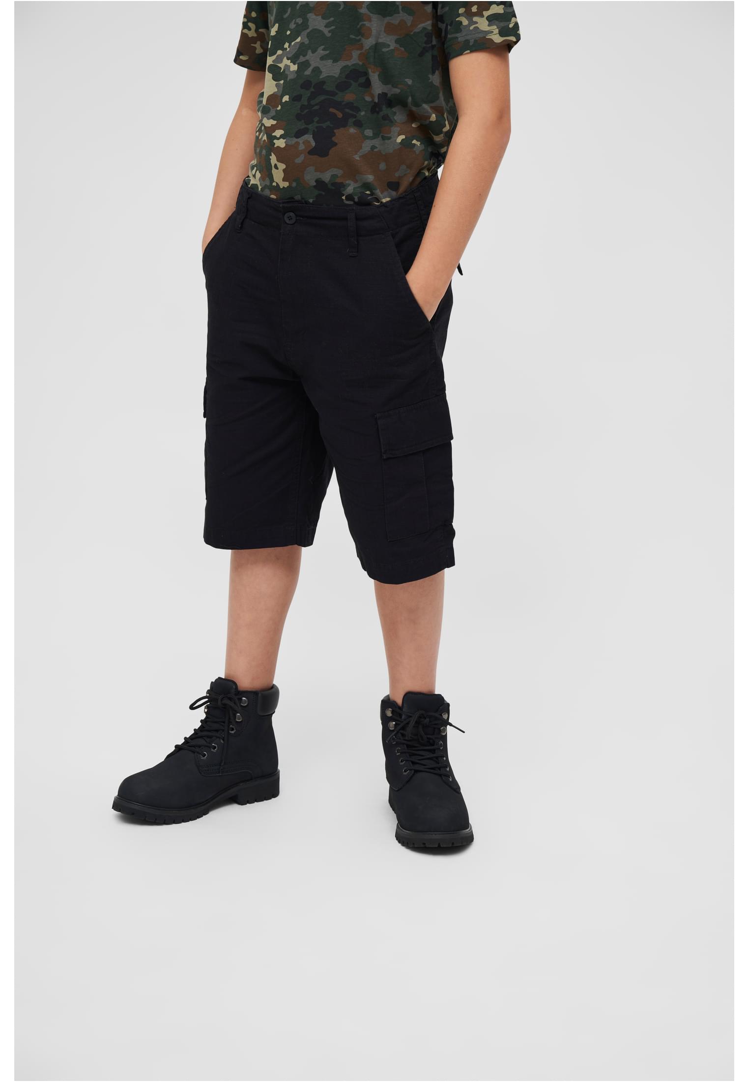Kinder Kids BDU Ripstop Shorts in Farbe black