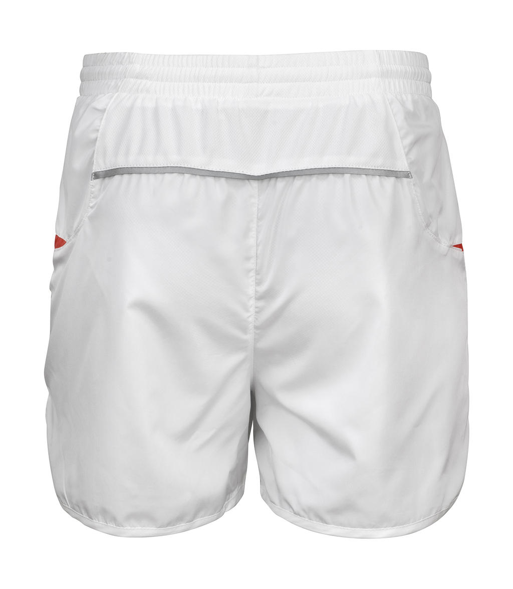  Unisex Micro Lite Running Shorts in Farbe White/Red