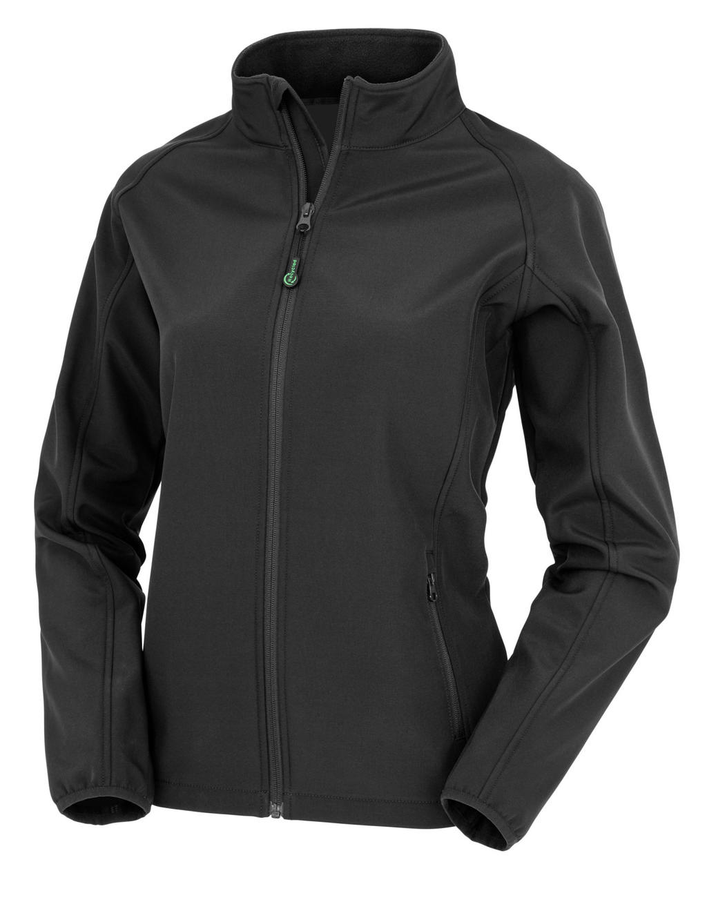  Womens Recycled 2-Layer Printable Softshell Jkt in Farbe Black