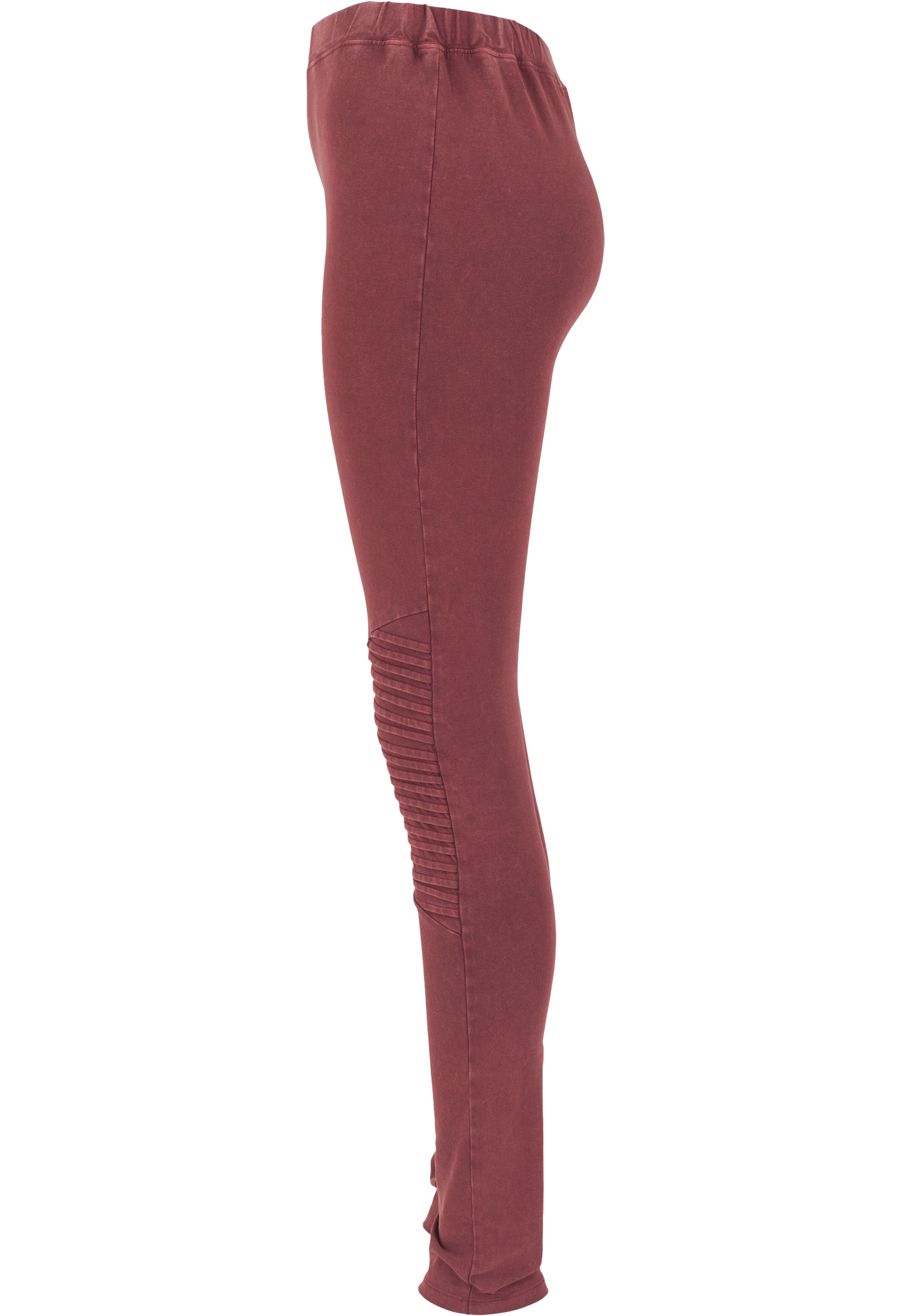 Curvy Ladies Denim Jersey Leggings in Farbe burgundy