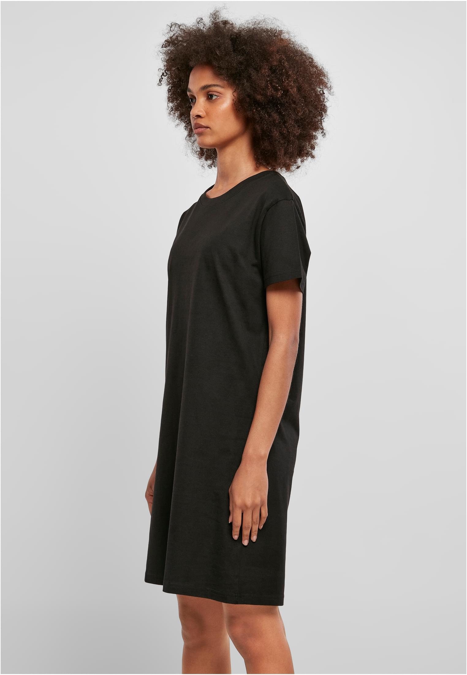 Frauen Ladies Recycled Cotton Boxy Tee Dress in Farbe black