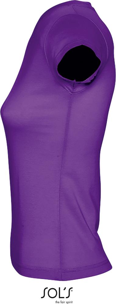 T-Shirt Moon Damen V-Neck T-Shirt in Farbe dark purple