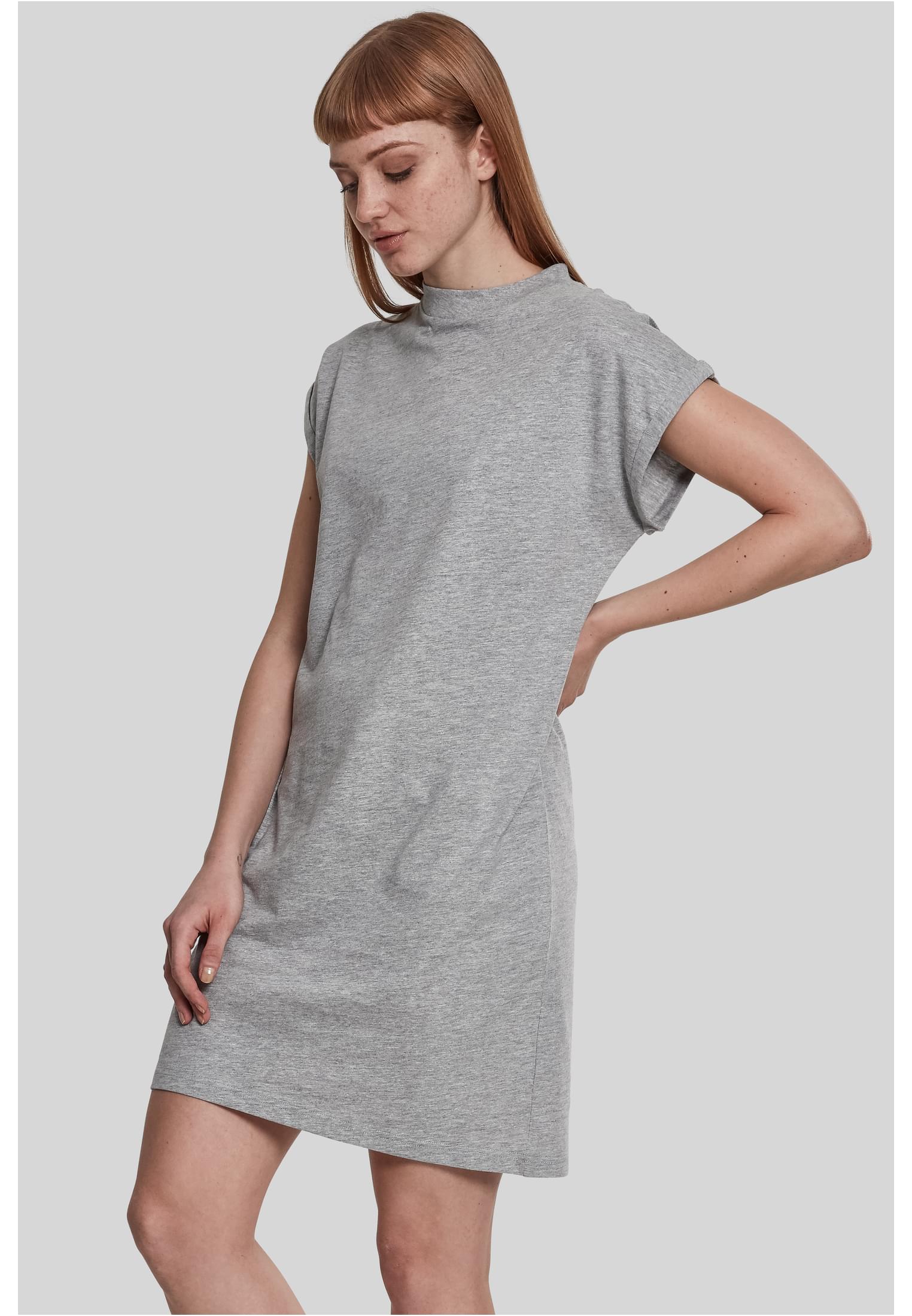 Frauen Ladies Turtle Extended Shoulder Dress in Farbe grey