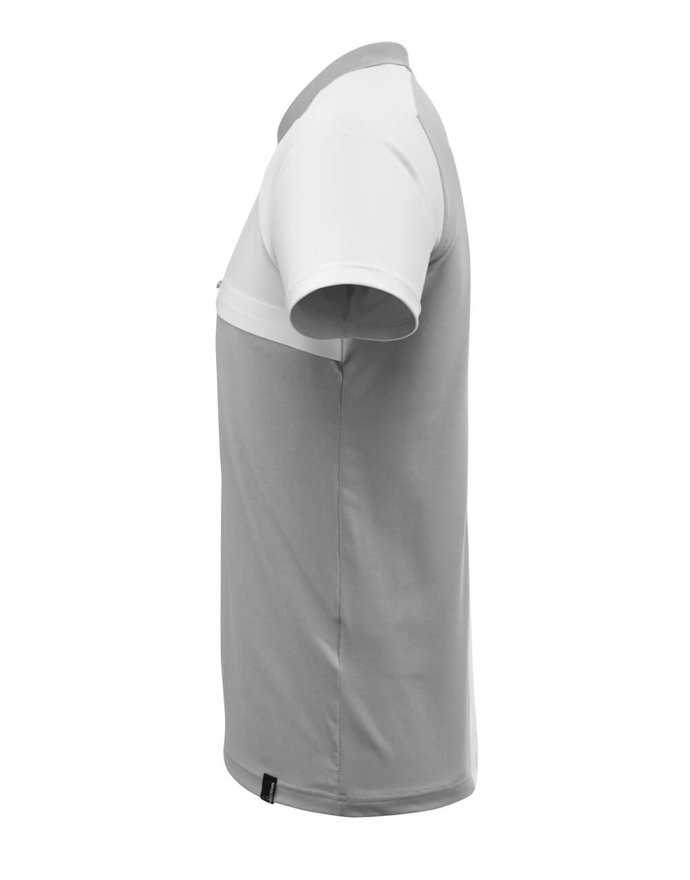 Polo-Shirt mit Brusttasche ADVANCED Polo-Shirt mit Brusttasche in Farbe Grau-meliert/Weiss
