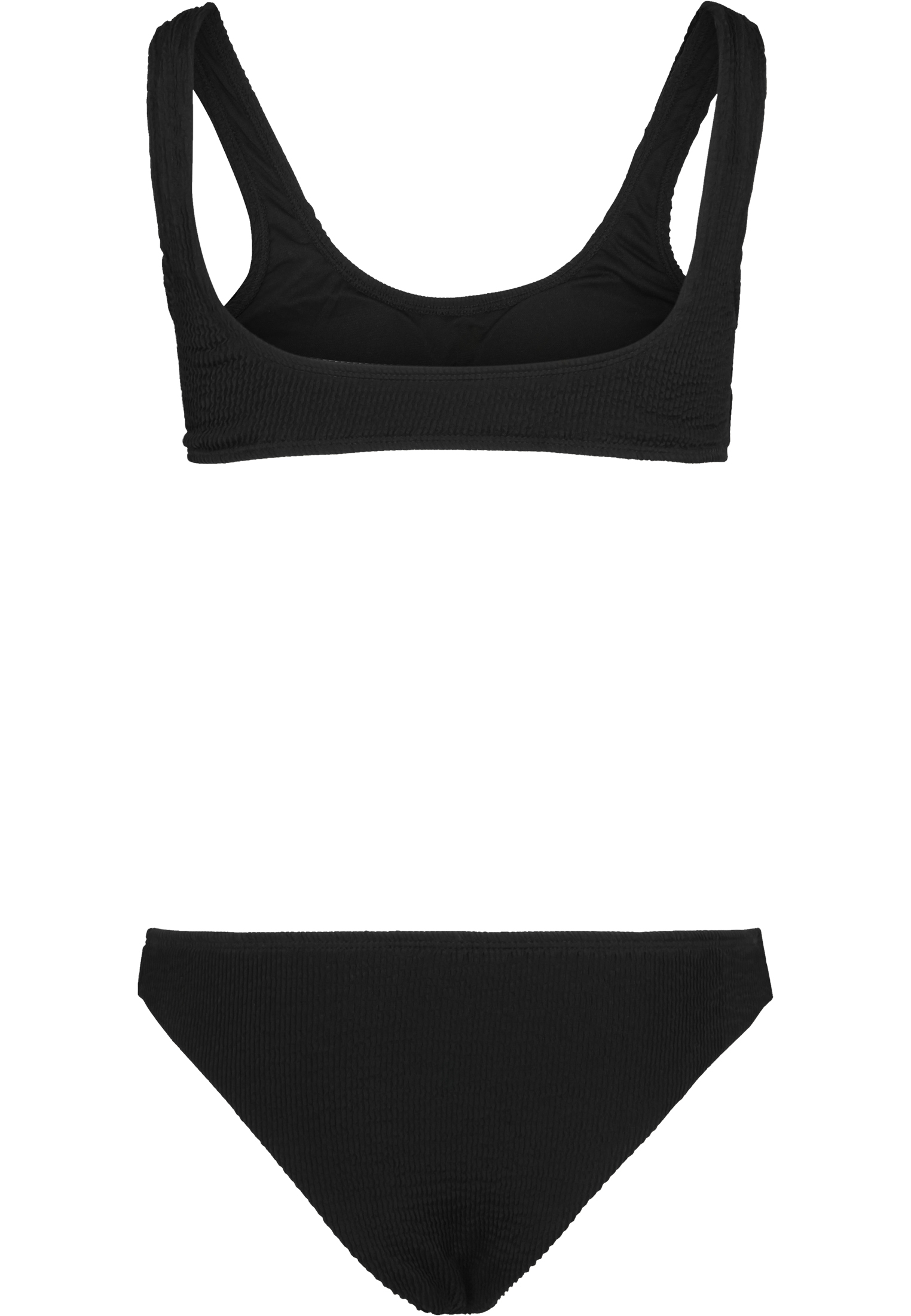Curvy Ladies Tanktop Crinkle Bikini in Farbe black