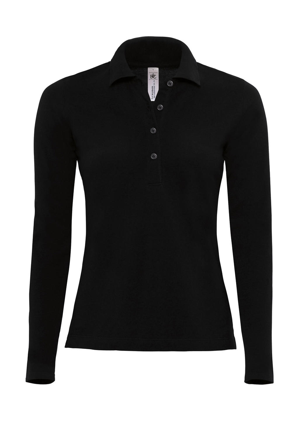  Safran Pure LSL/women Polo in Farbe Black