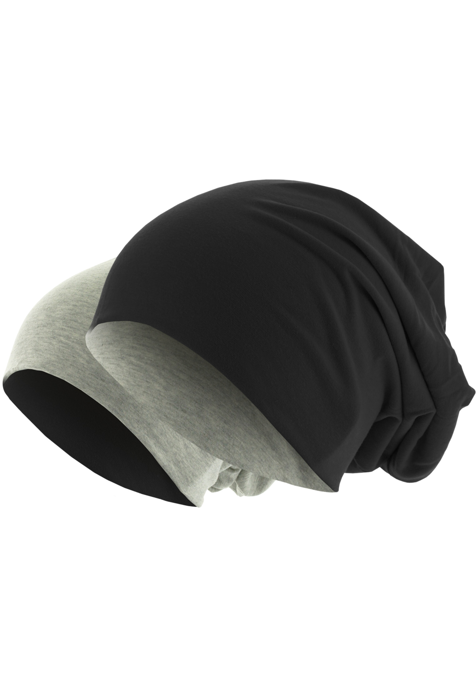 Caps & Beanies Jersey Beanie reversible in Farbe blk/gry