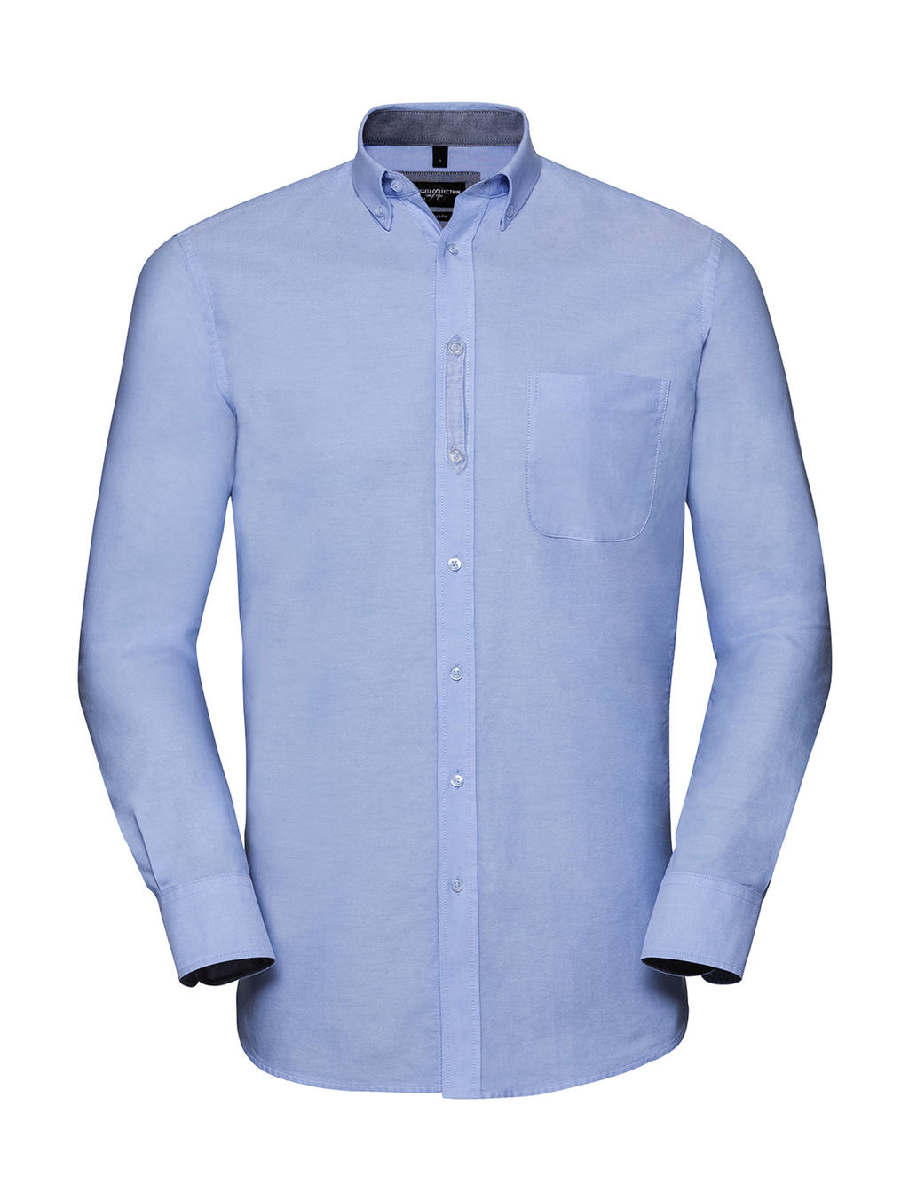  Mens LS Tailored Washed Oxford Shirt in Farbe Oxford Blue/Oxford Navy