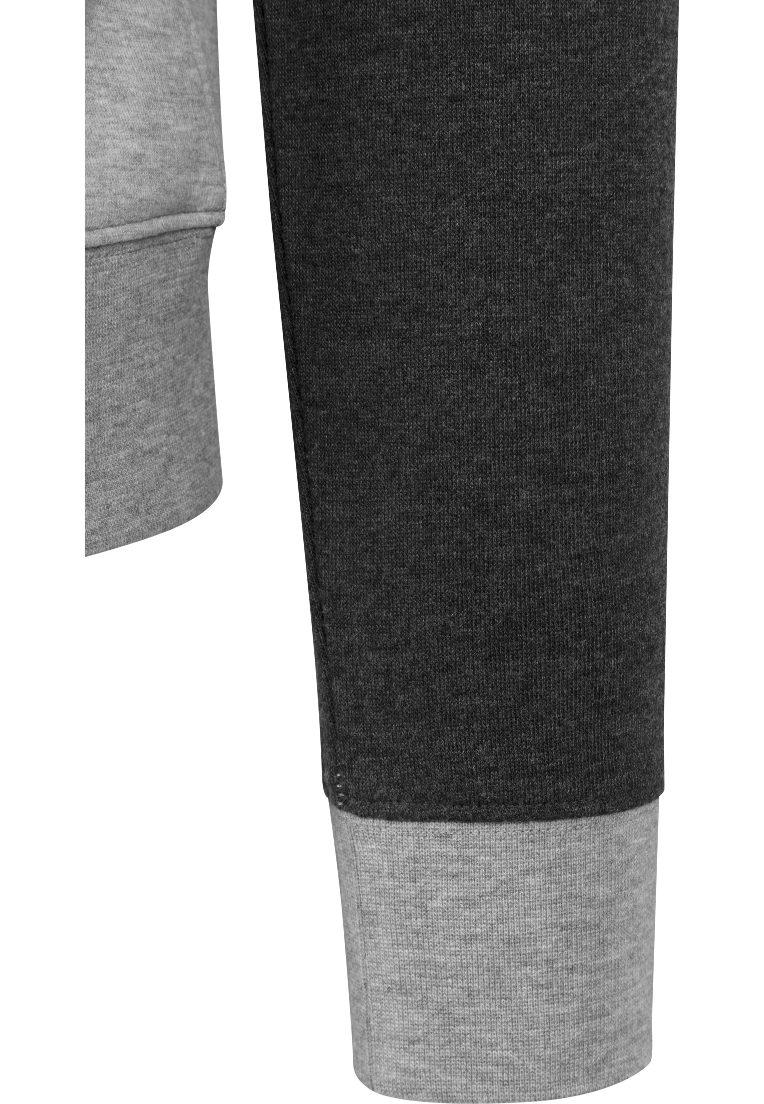 Zip Hoodies 3- Tone Sweat Zip Hoody in Farbe black/grey/charcoal