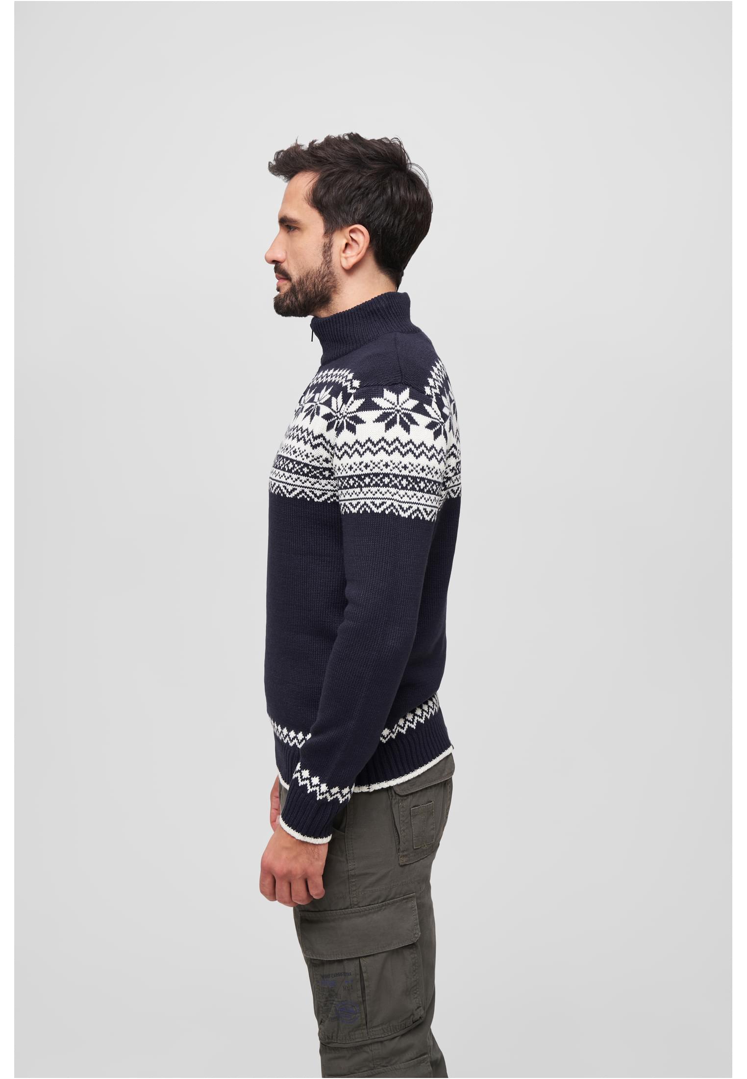 Pullover Troyer Norweger in Farbe navy