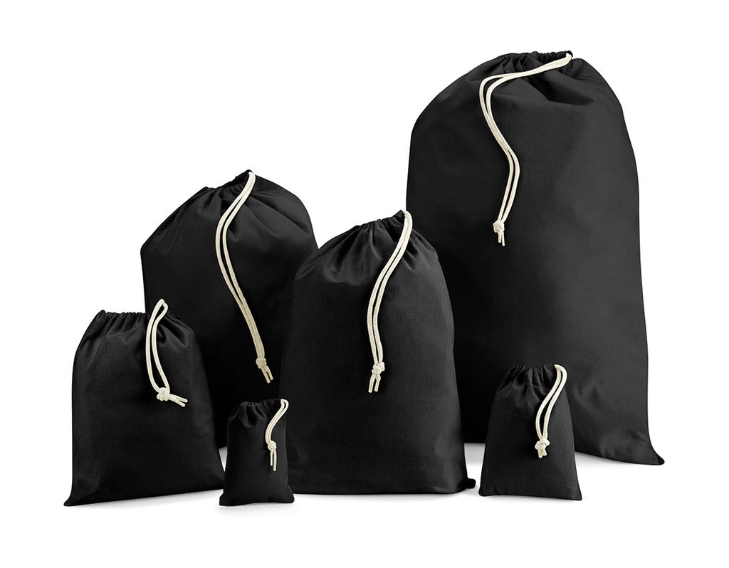  Recycled Cotton Stuff Bag in Farbe Black