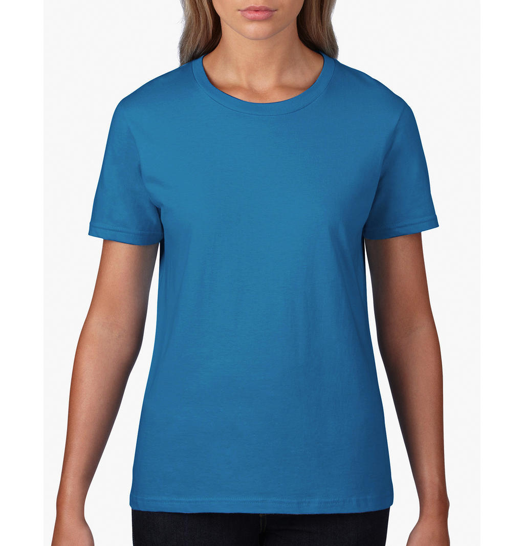  Premium Cotton Ladies T-Shirt in Farbe Sapphire