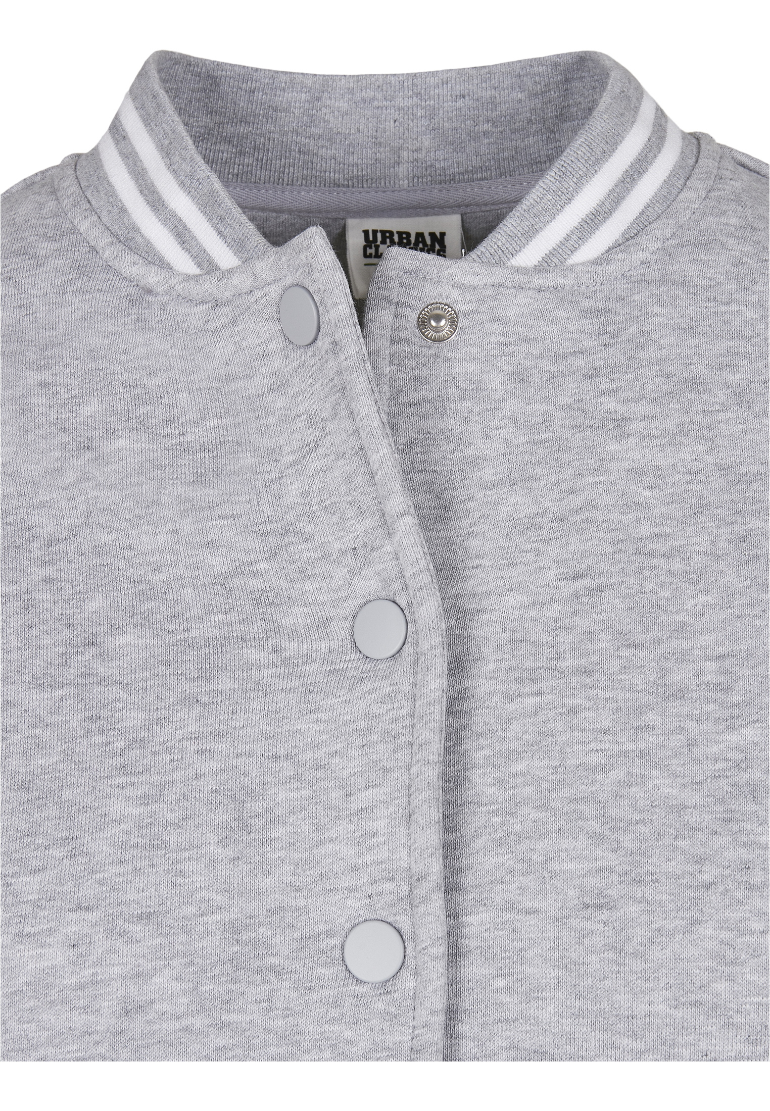 Nachhaltig Ladies Organic Inset College Sweat Jacket in Farbe grey/white