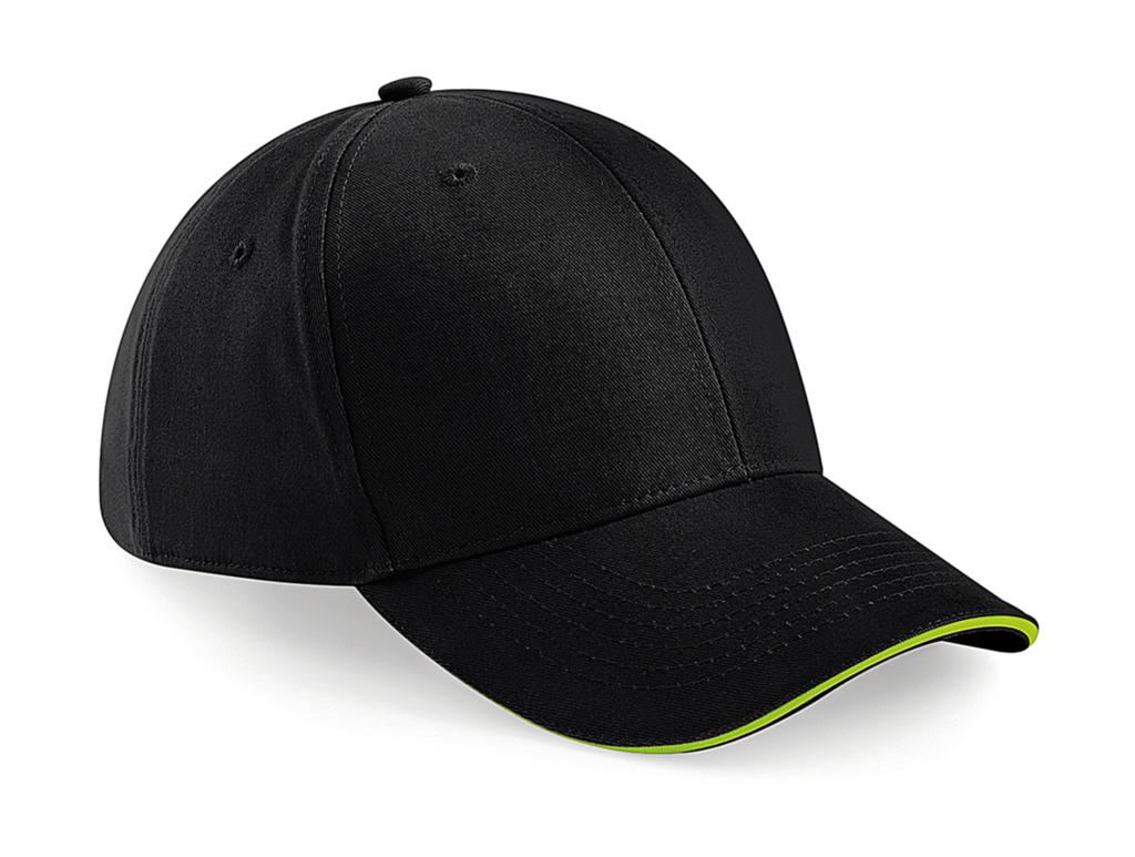  Athleisure 6 Panel Cap in Farbe Black/Lime Green