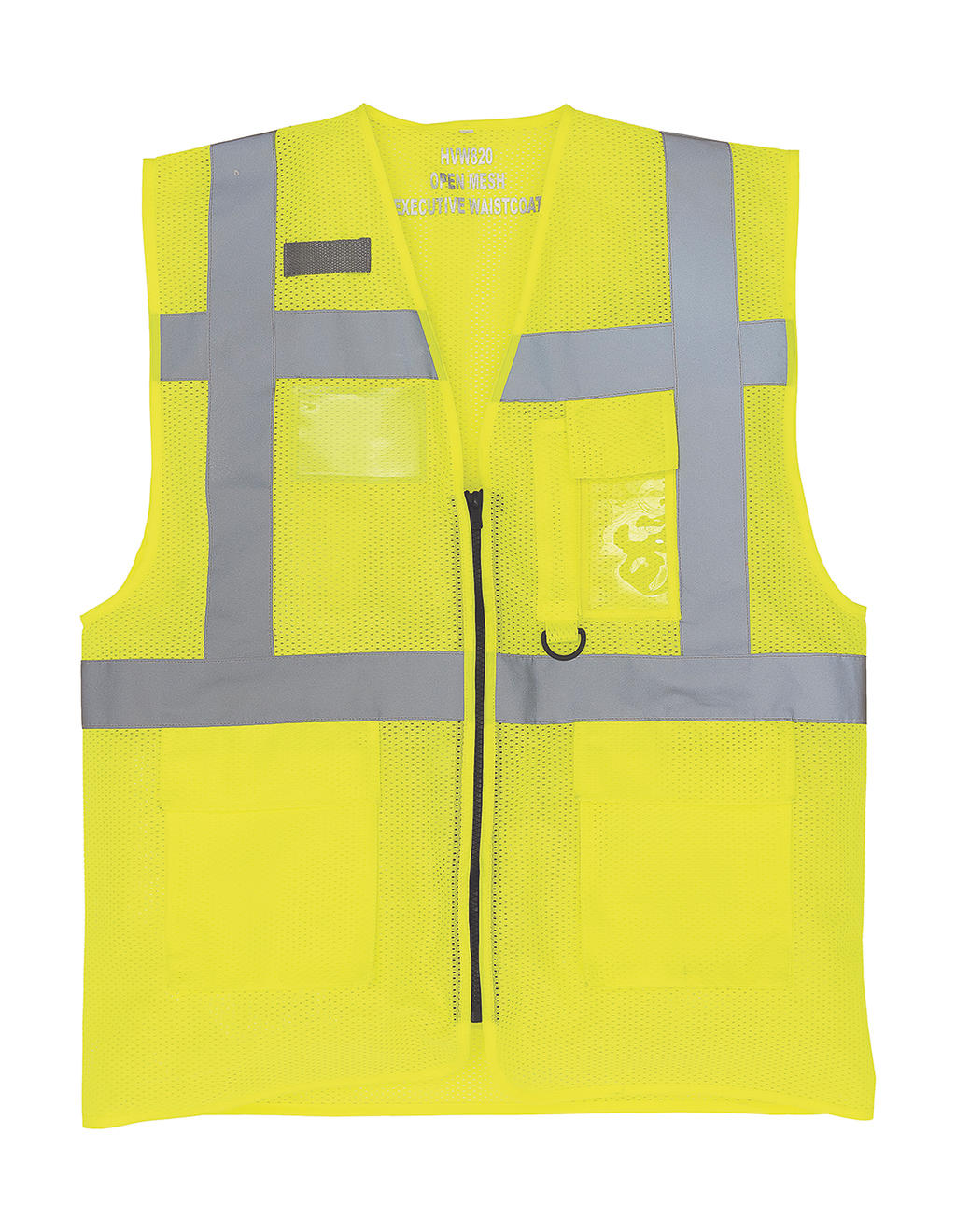  Fluo Open Mesh Executive Waistcoat in Farbe Fluo Yellow