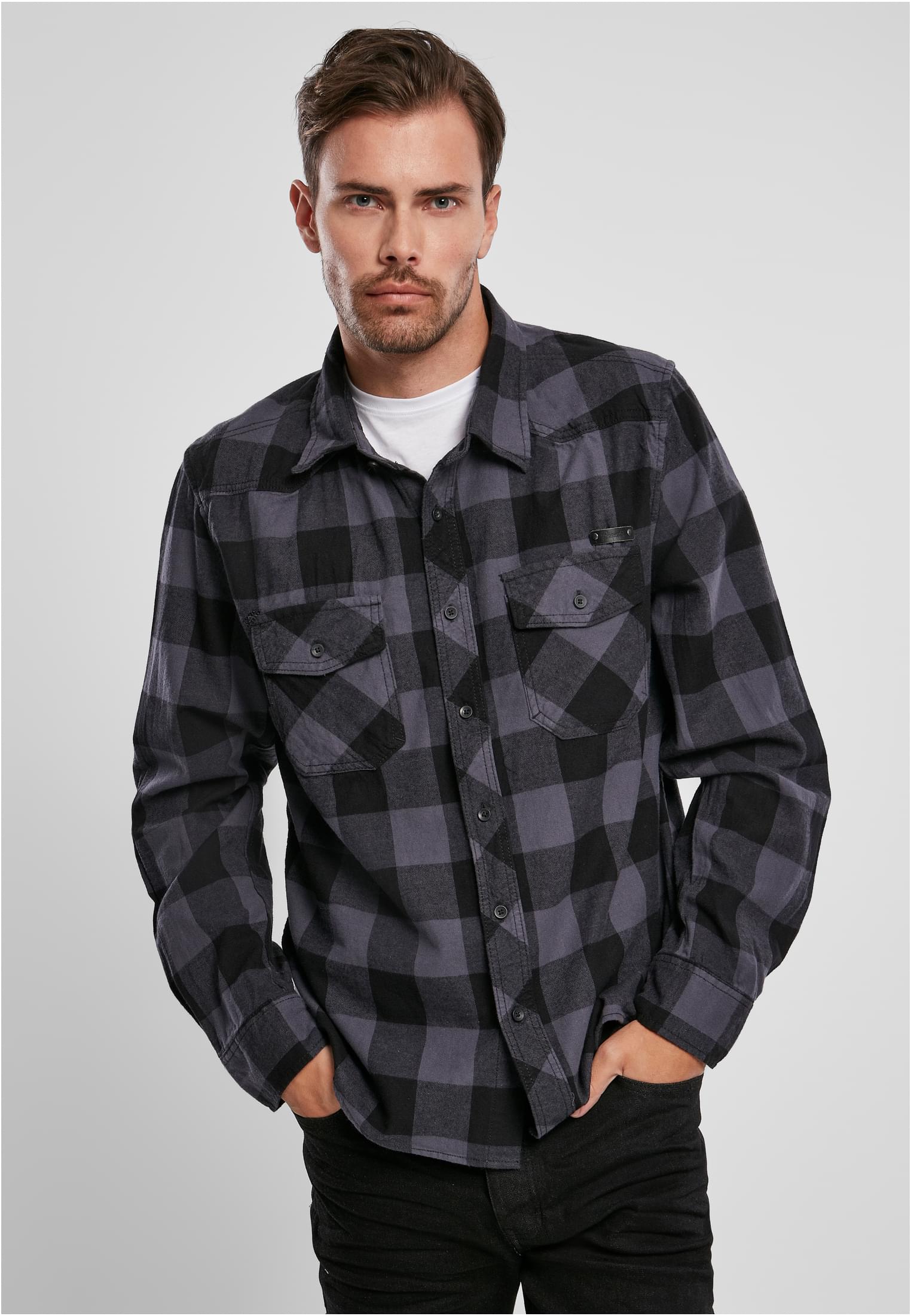 Jacken Checked Shirt in Farbe black/grey