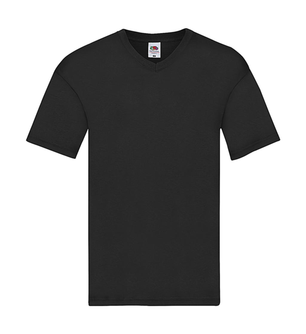  Original V-Neck T in Farbe Black